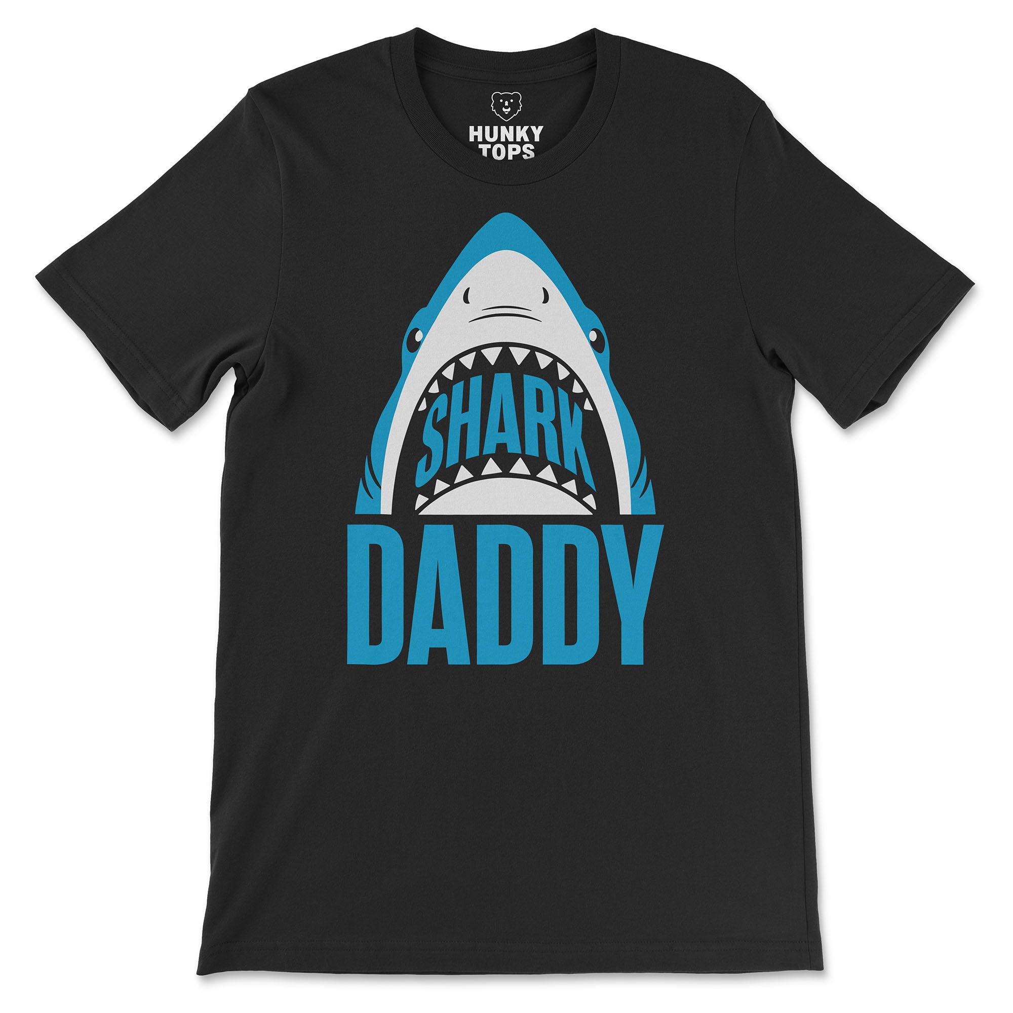 Shark Daddy T-Shirt - Hunky Tops #color_Black