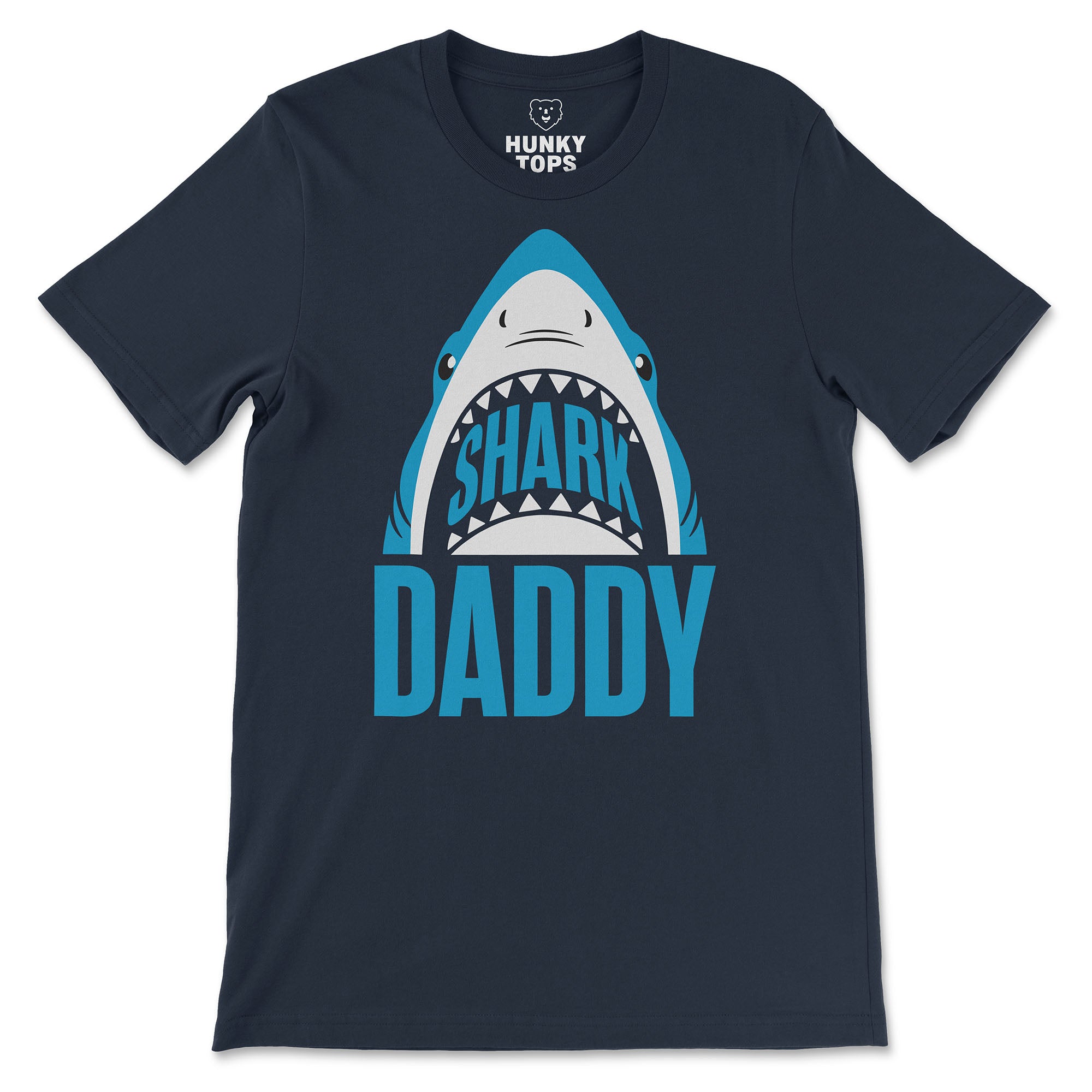 Shark Daddy T-Shirt - Hunky Tops #color_Navy