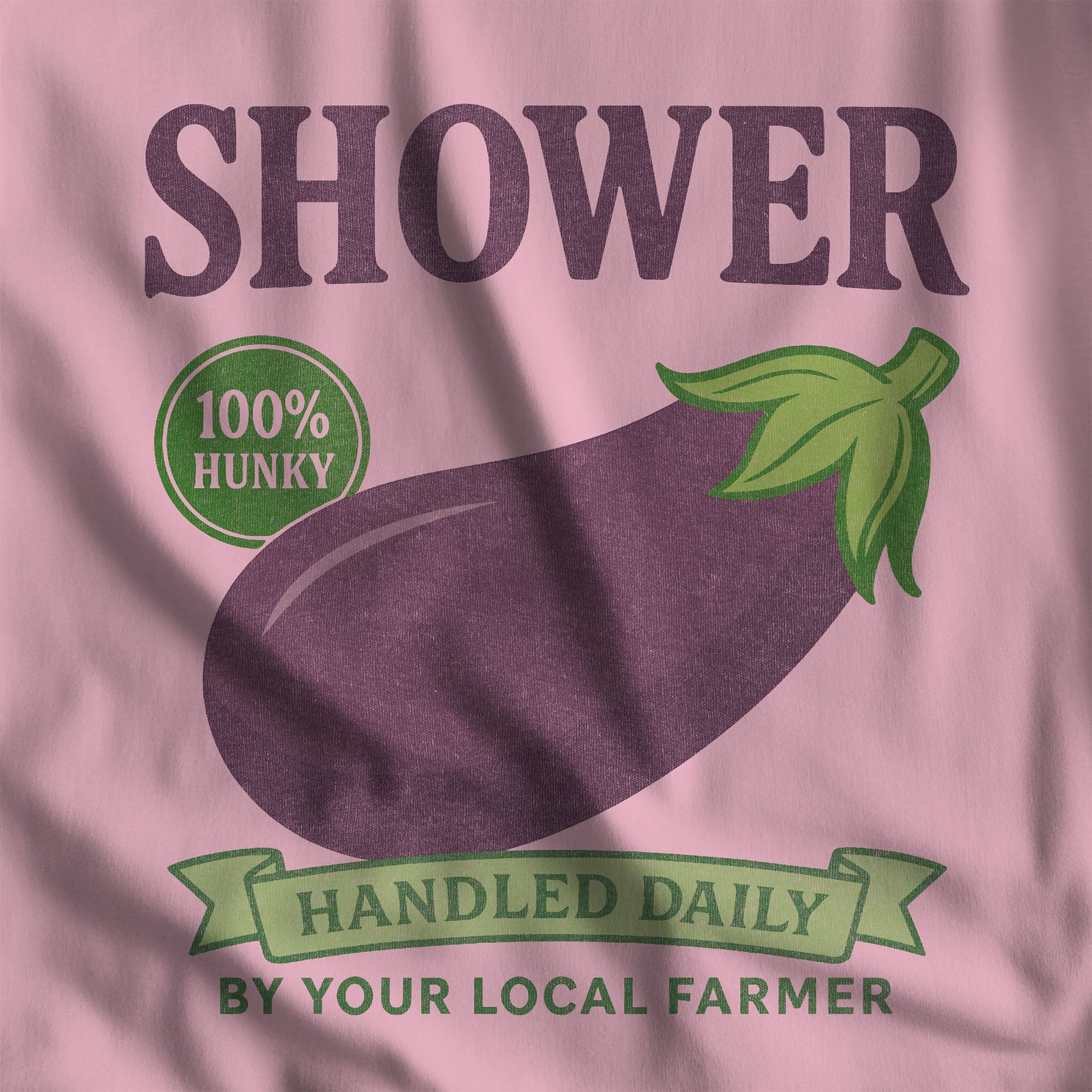 Shower Vintage Eggplant Sweatshirt - Hunky Tops #color_Light Pink