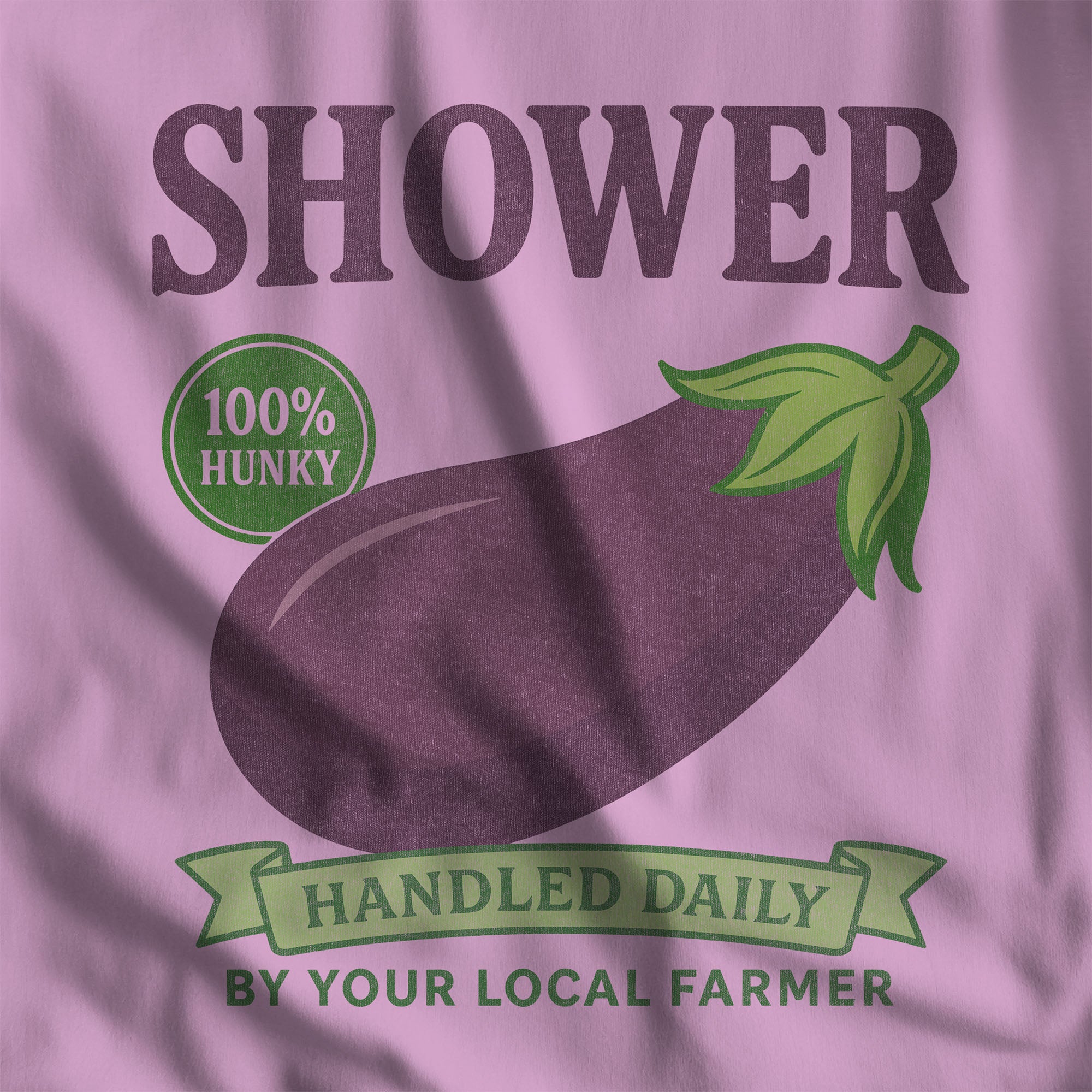 Shower Vintage Eggplant T-Shirt - Hunky Tops #color_Lilac