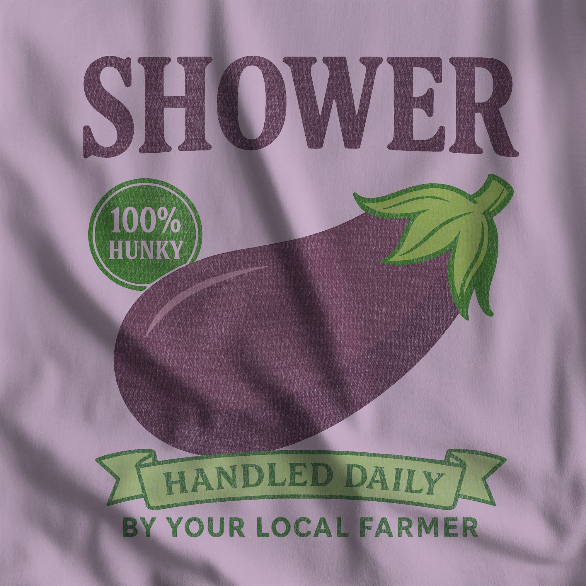Shower Vintage Eggplant Long-Sleeve T-Shirt - Hunky Tops #color_Orchid