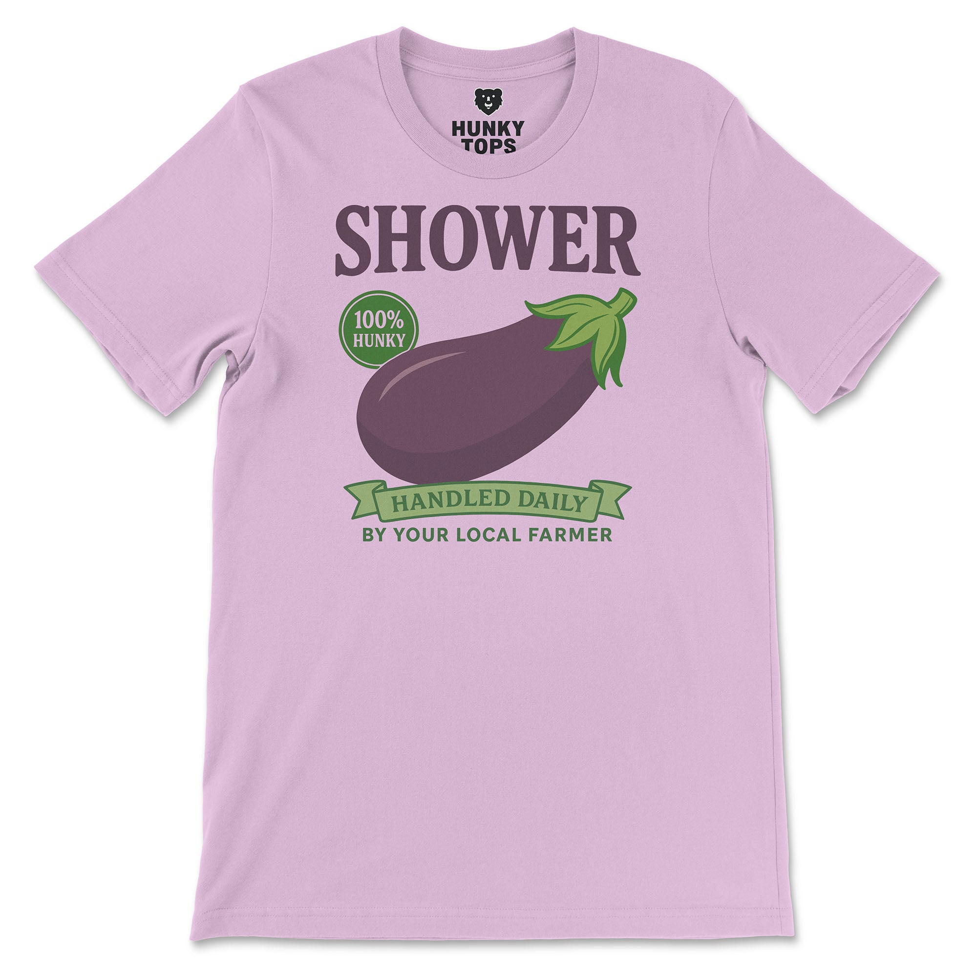 Shower Vintage Eggplant T-Shirt - Hunky Tops #color_Lilac