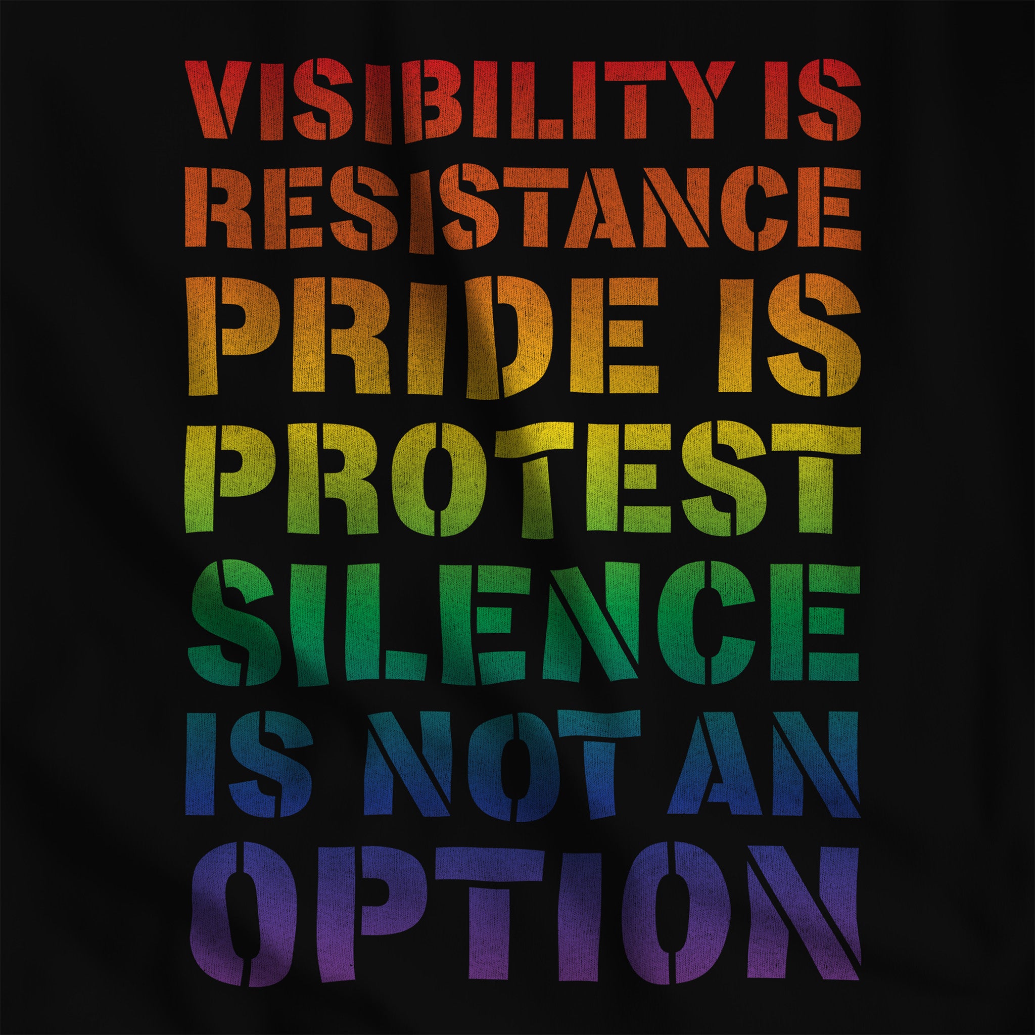Silence Is Not an Option T-Shirt - Hunky Tops #color_Black