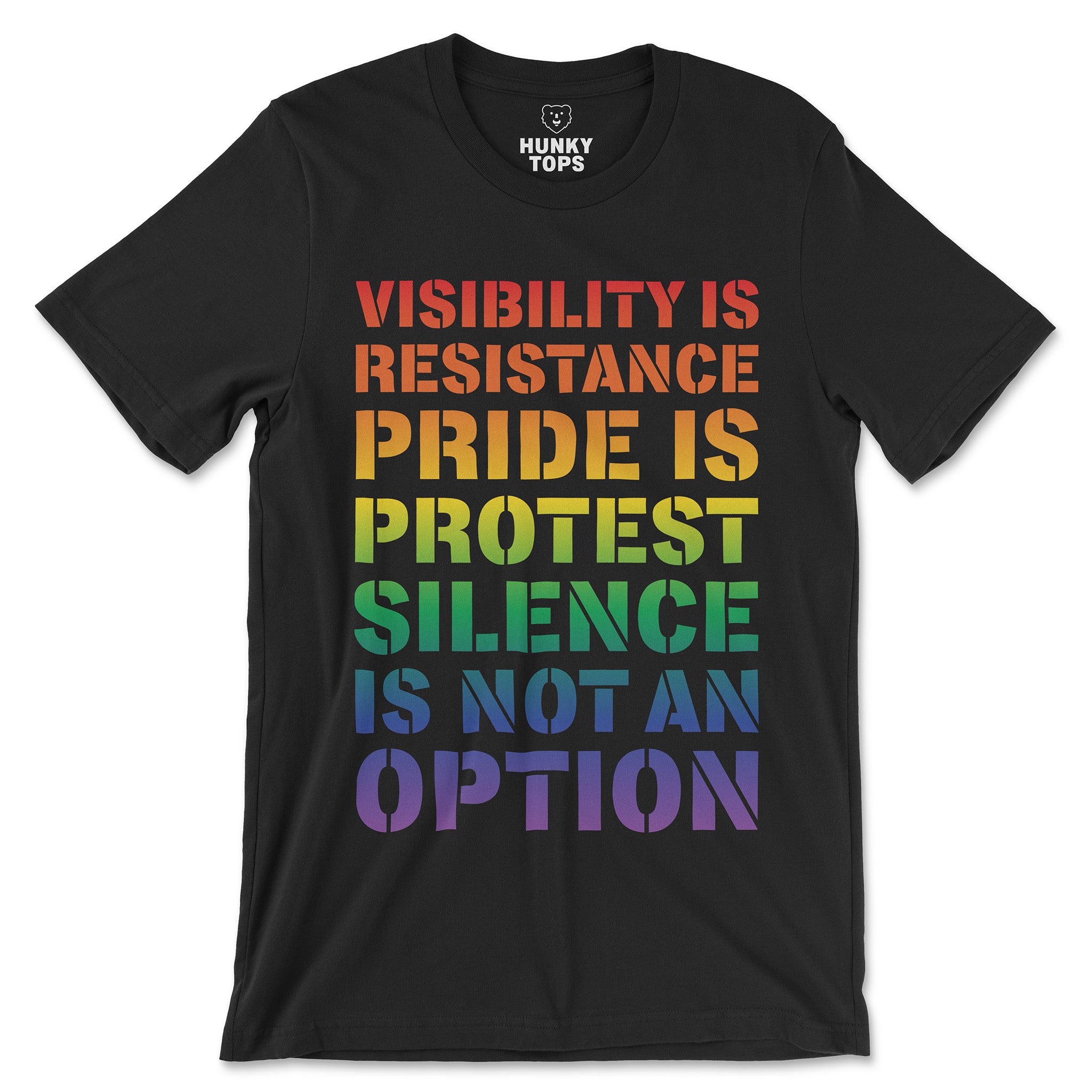 Silence Is Not an Option T-Shirt - Hunky Tops #color_Black