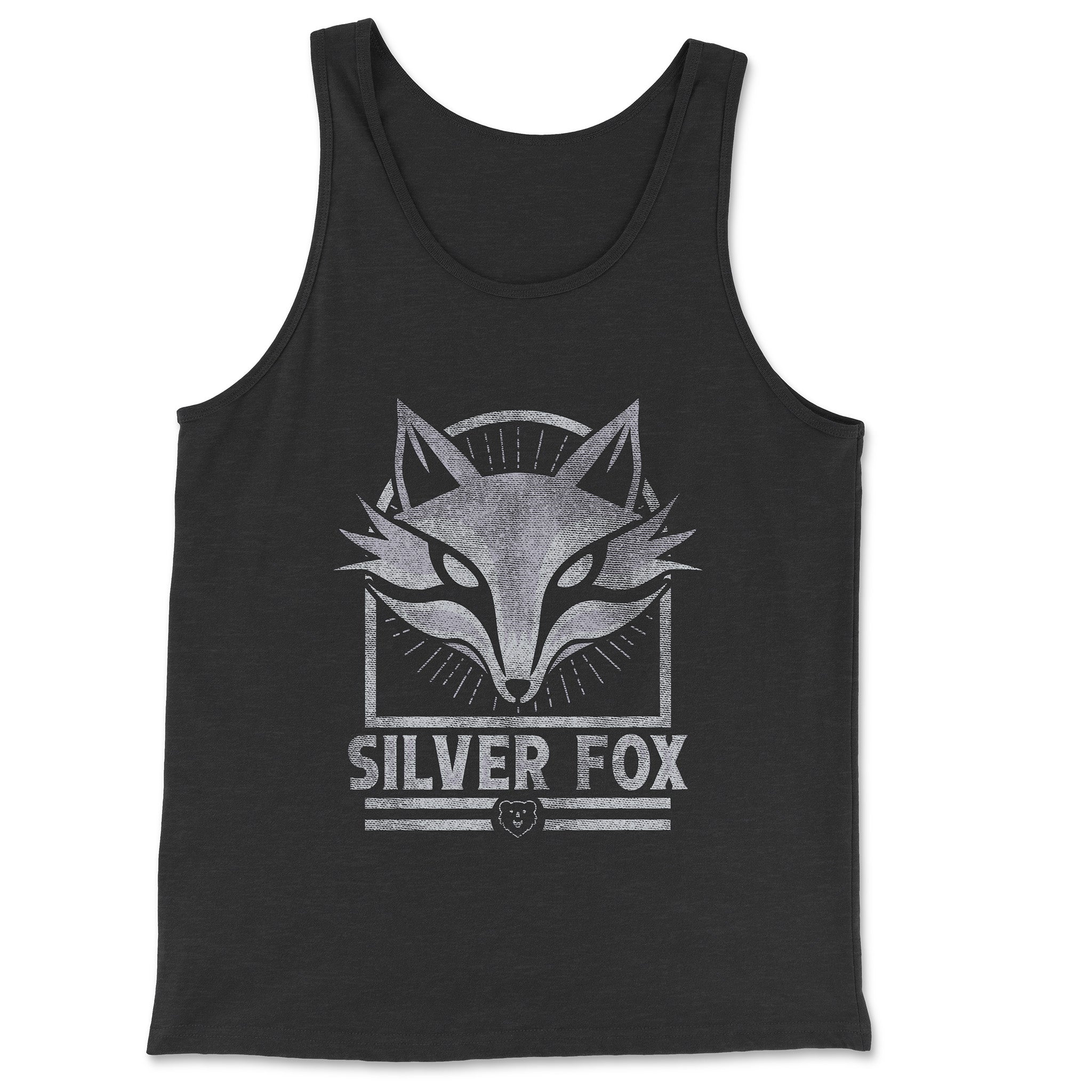 Silver Fox Tank Top - Hunky Tops #color_Charcoal Black TriBlend