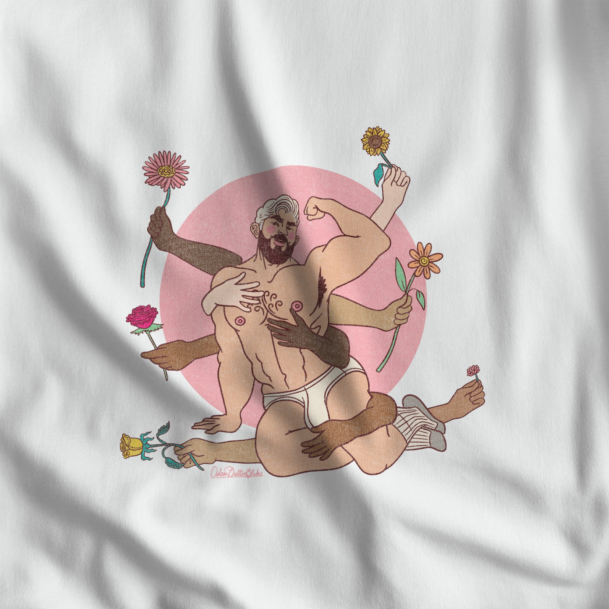 Spring's Embrace T-Shirt - Hunky Tops #color_White