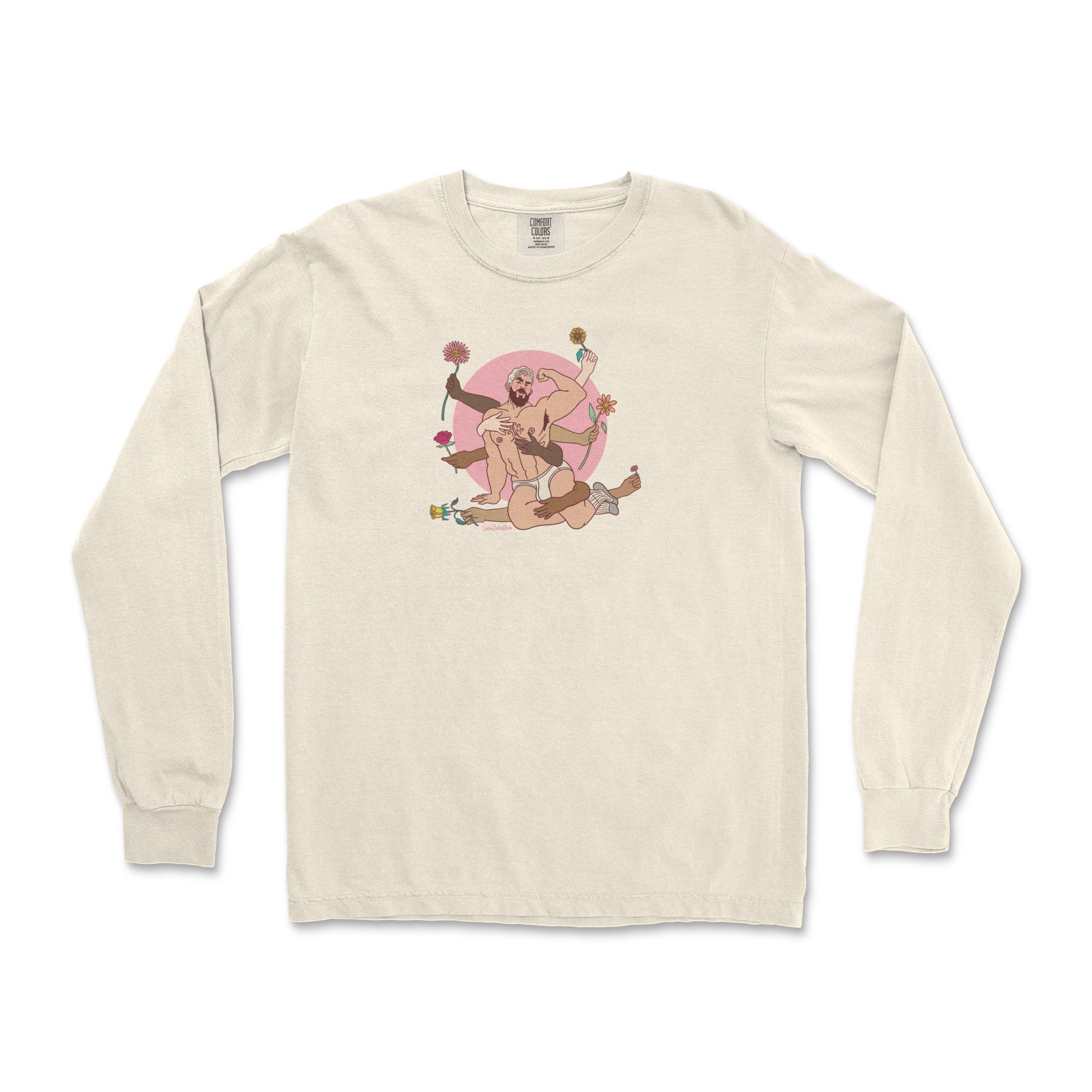 Spring's Embrace Long-Sleeve T-Shirt - Hunky Tops #color_Ivory