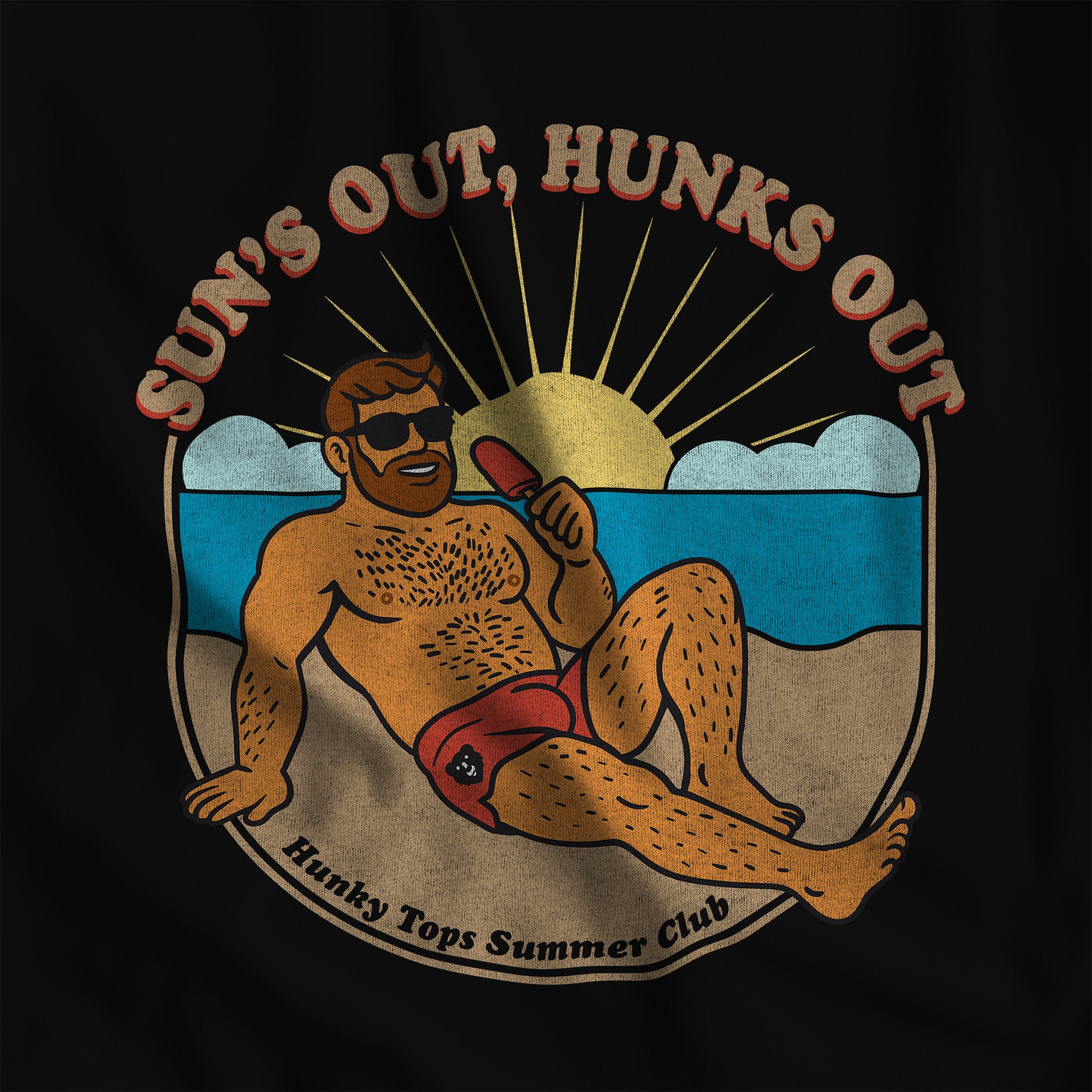 Sun's Out, Hunks Out Tank Top - Hunky Tops #color_Black