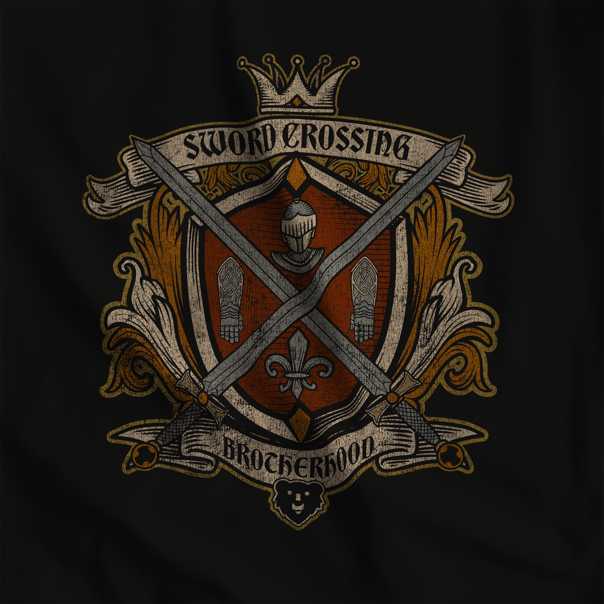 Sword Crossing Brotherhood Tank Top - Hunky Tops #color_Black