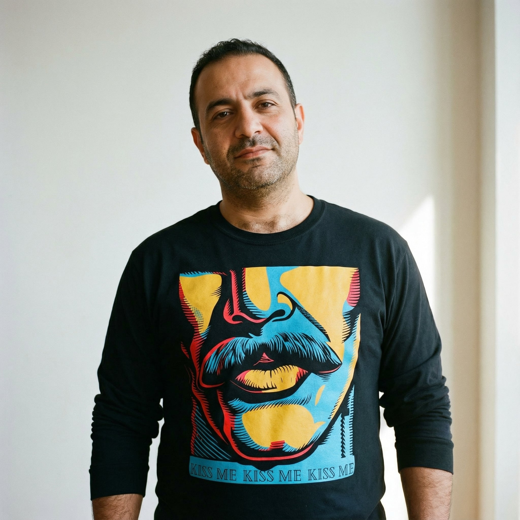 Kiss Me Gay Long-Sleeve T-Shirt #color_Black