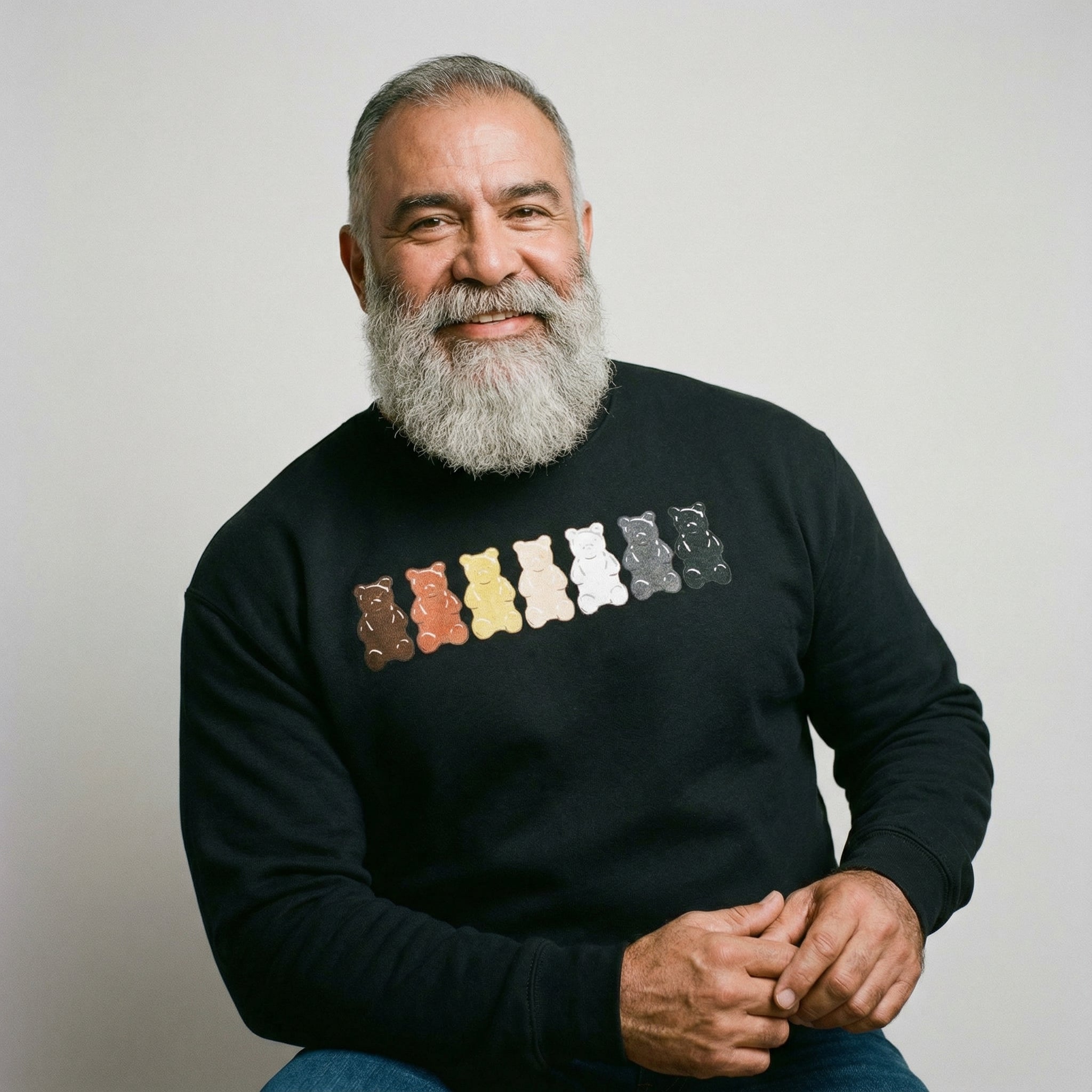 "Gummy Bears Unite!" Gay Bear Pride Sweatshirt #color_Black