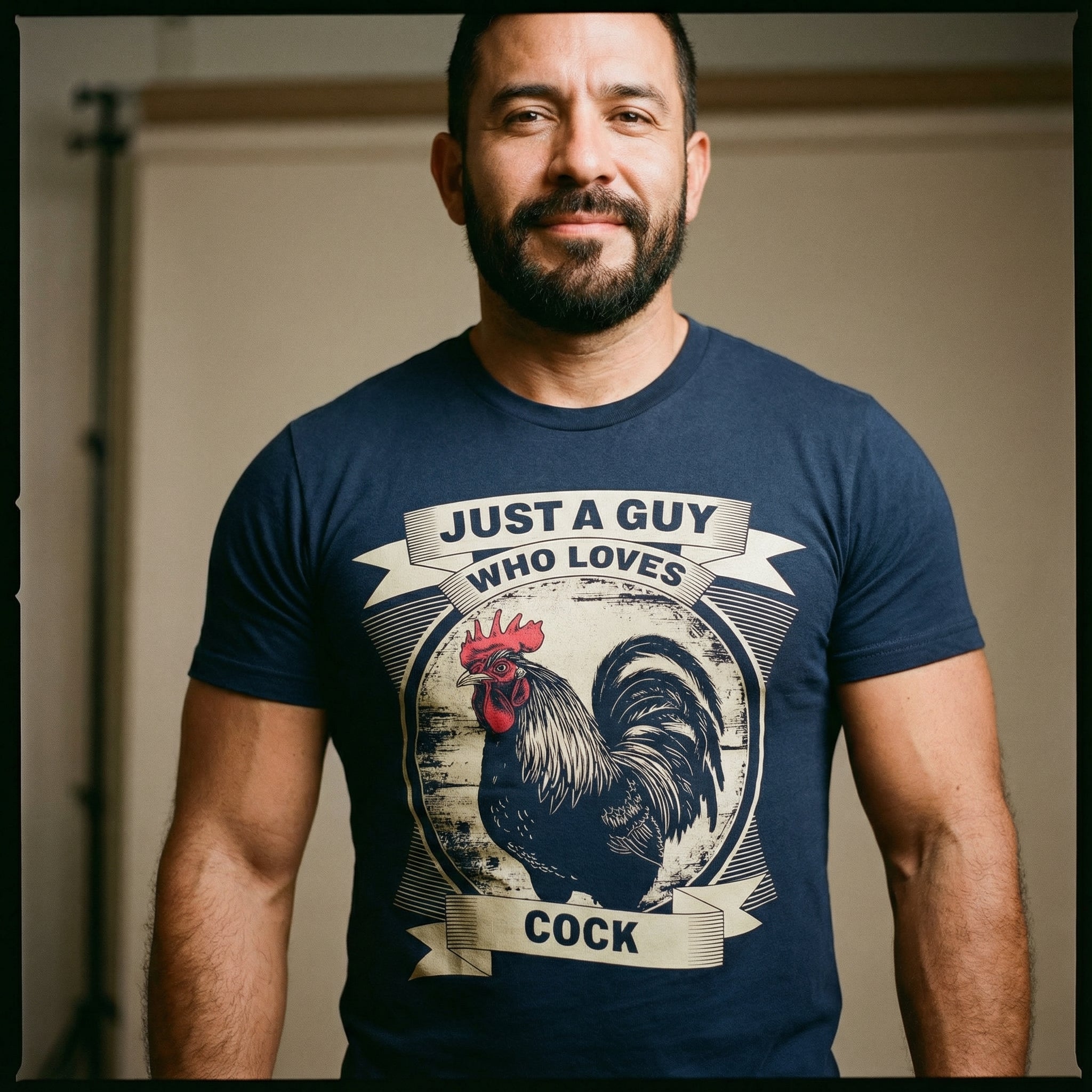 Just a Guy Who Loves Cock T-Shirt #color_Navy