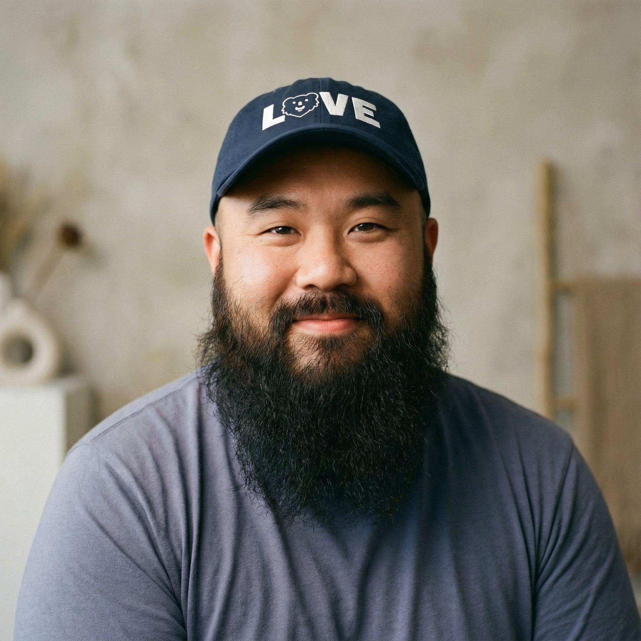 Love Hunky Tops Embroidered Dad Cap #color_Navy