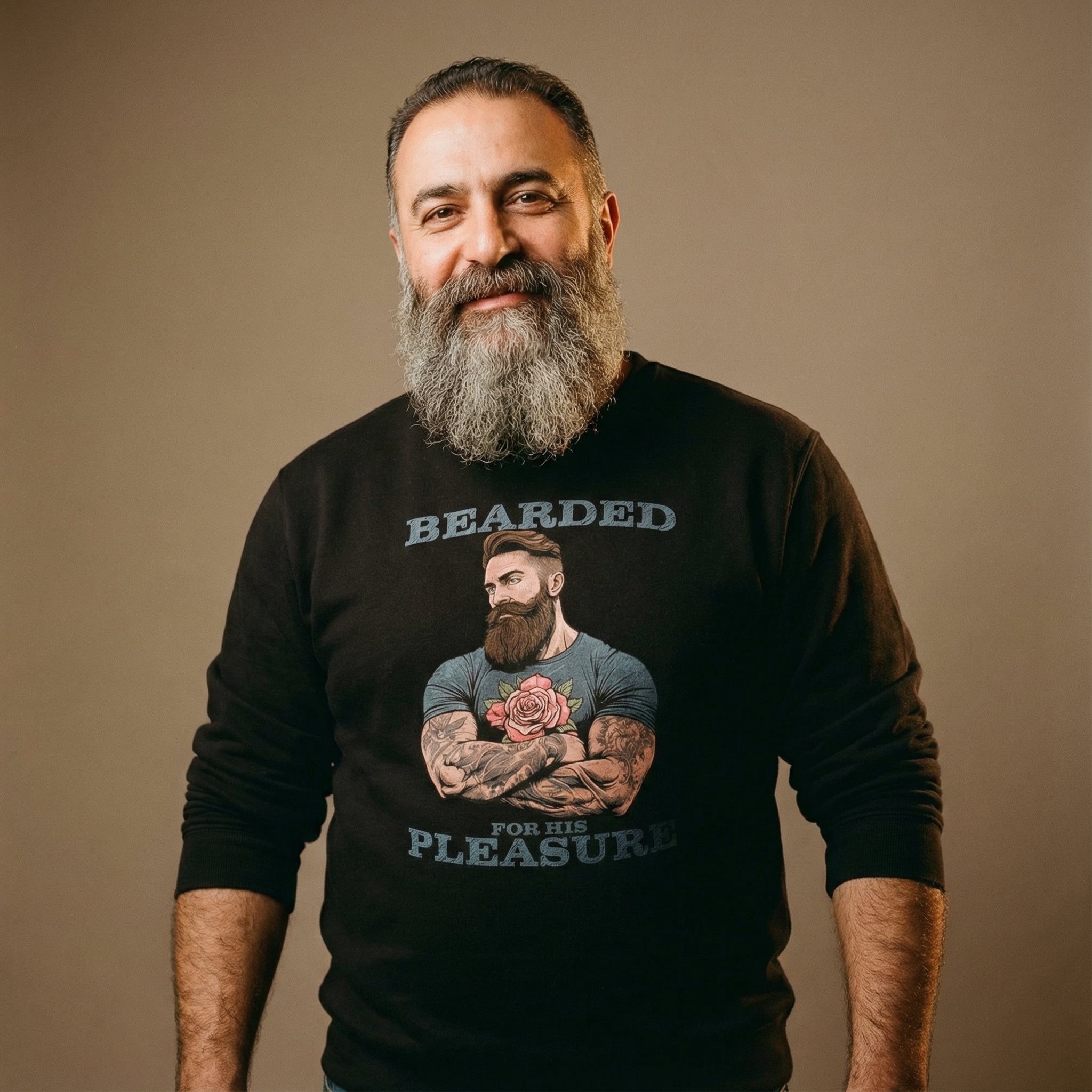 Bearded for His Pleasure Sweatshirt #color_Black