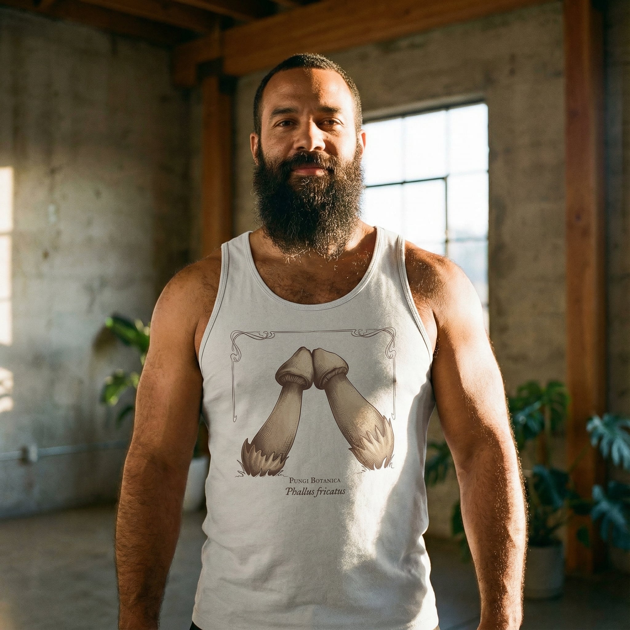 Rubbing Mushrooms Tank Top #color_White