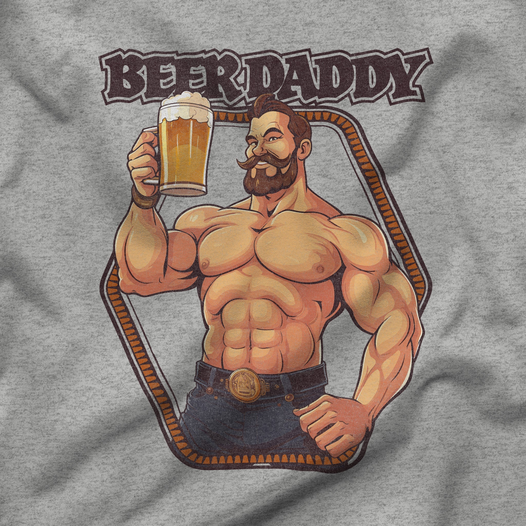 "Beer Daddy" T-Shirt - Hunky Tops #color_Athletic Heather