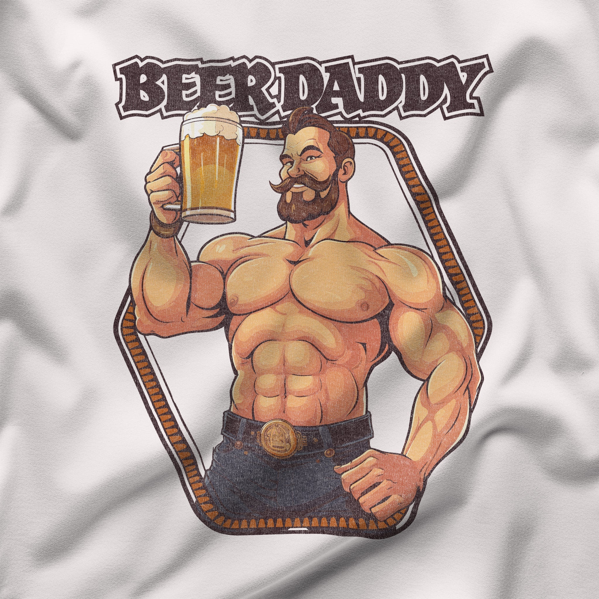 "Beer Daddy" T-Shirt - Hunky Tops #color_White