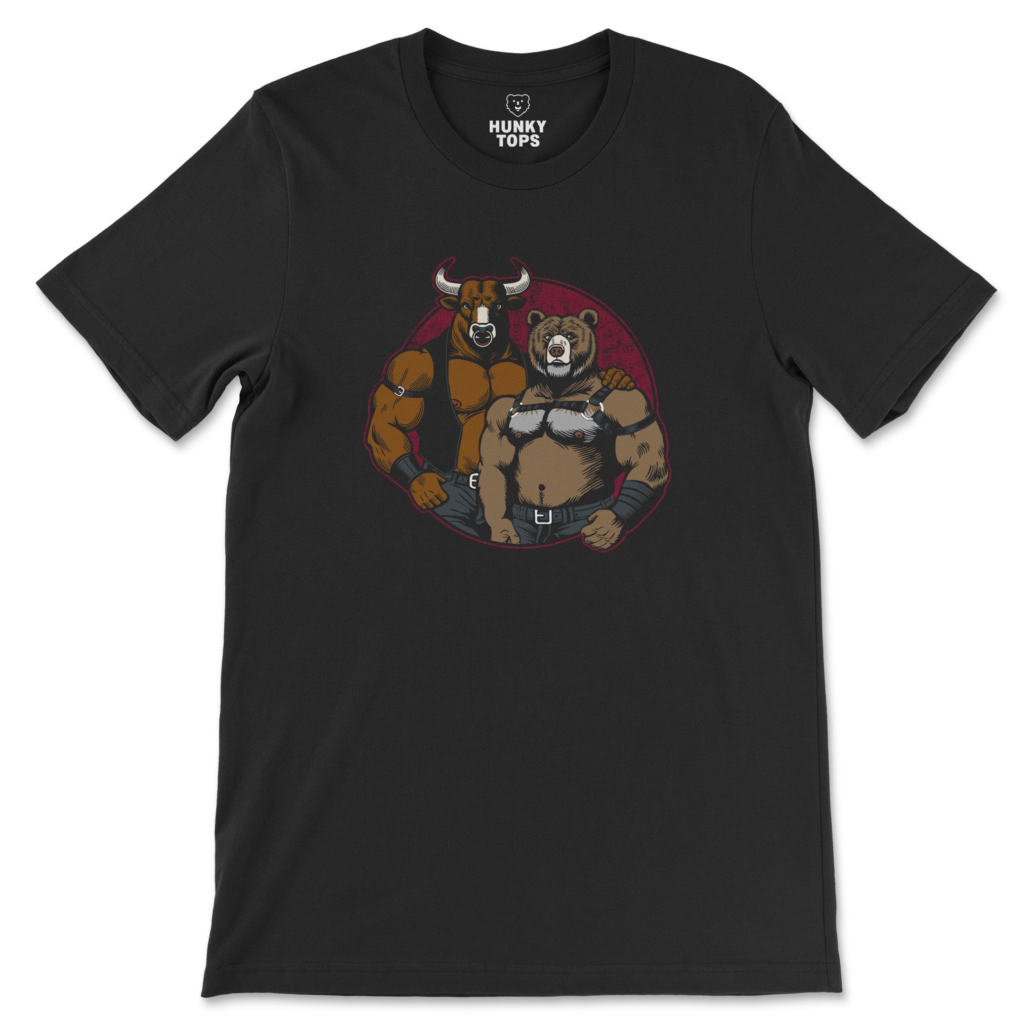 Bull and Bear Tee - Rugged Leather Pride Shirt for Unity and Love