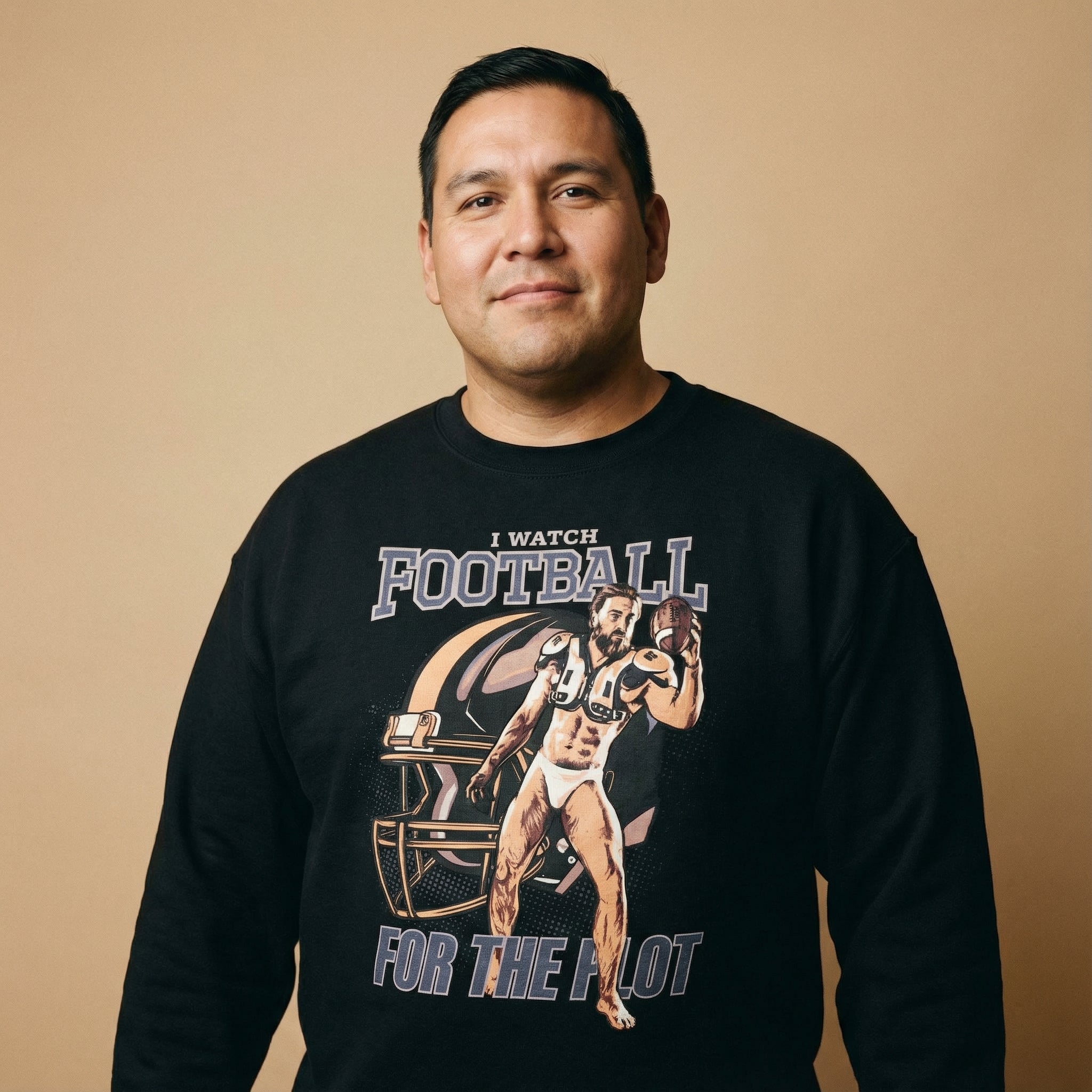 "I Watch Football for the Plot" Sweatshirt #color_Black