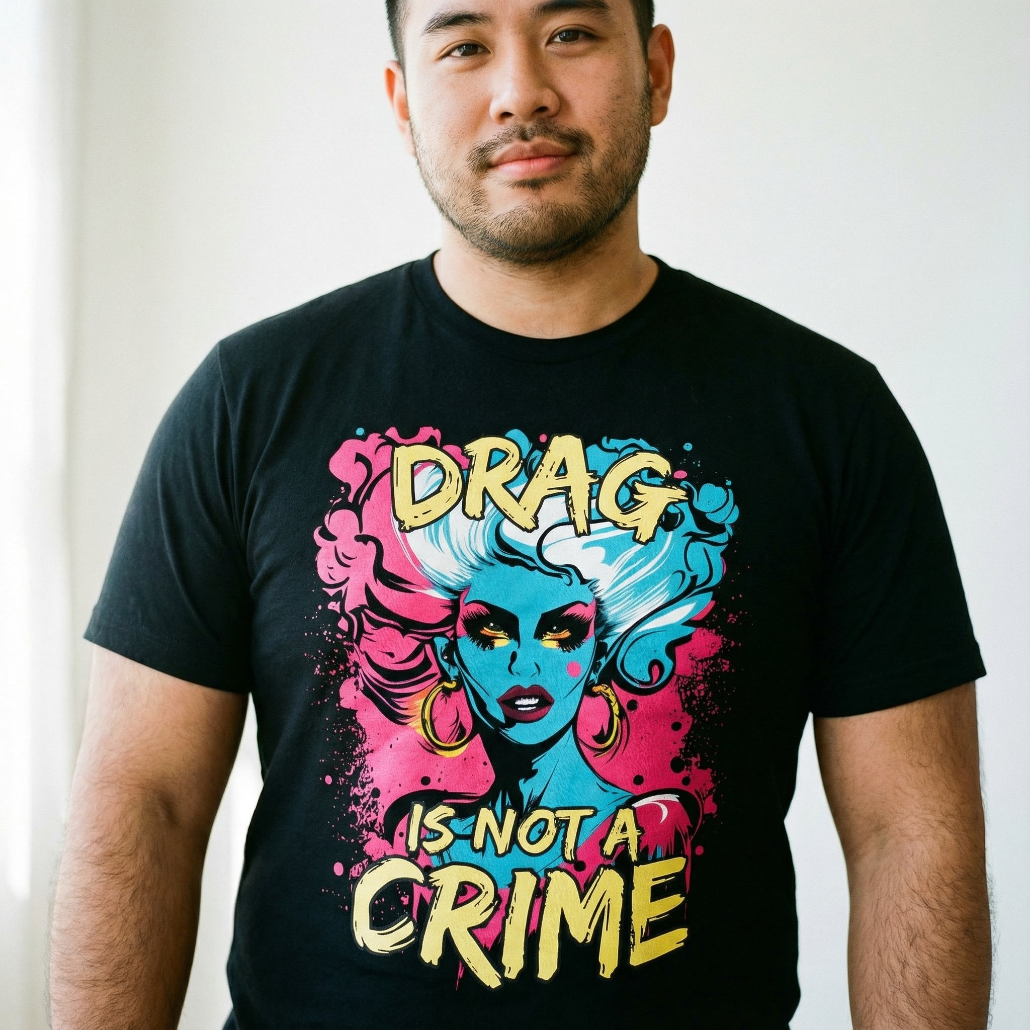 "Drag is not a Crime" Support Drag Graphic T-Shirt #color_Black