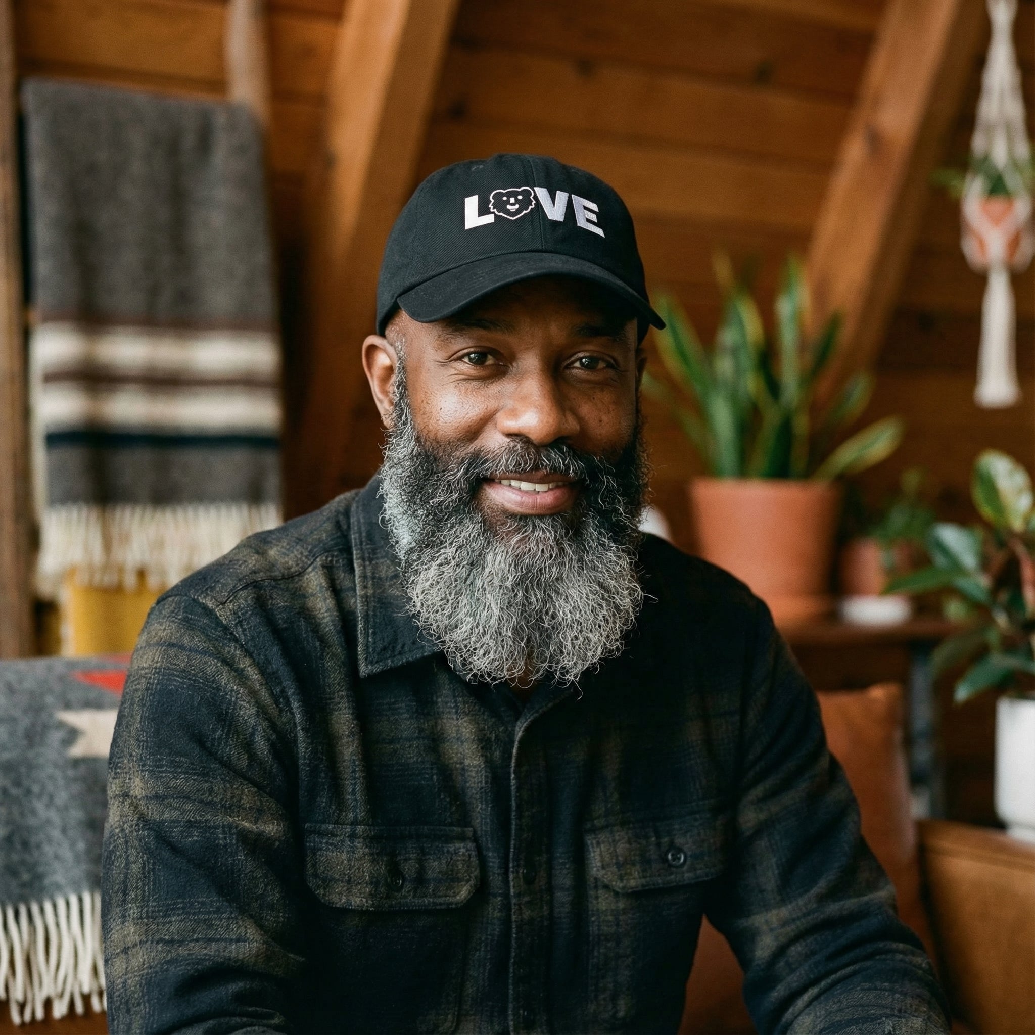 Love Hunky Tops Embroidered Dad Cap #color_Black