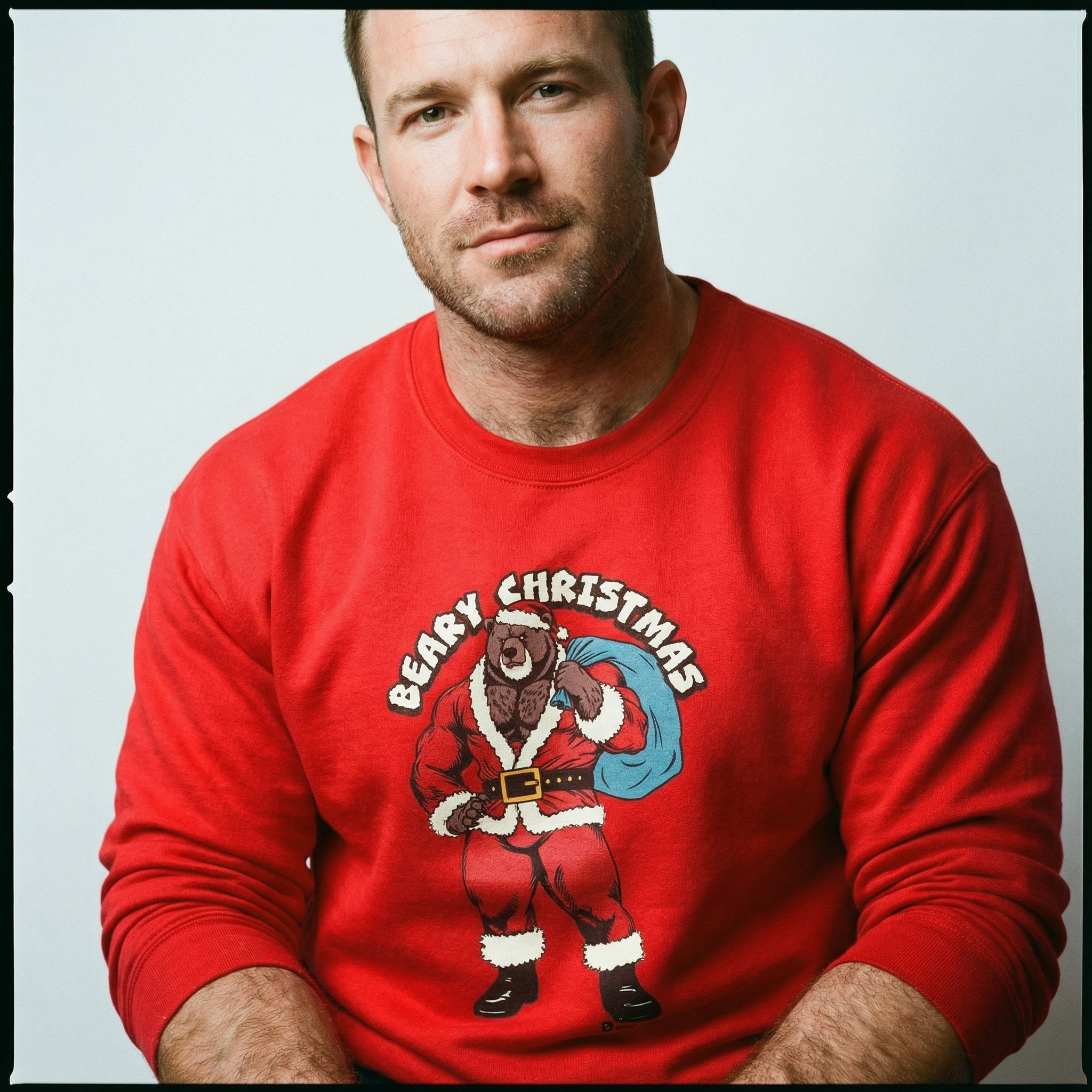 Beary Christmas Sweatshirt #color_Red