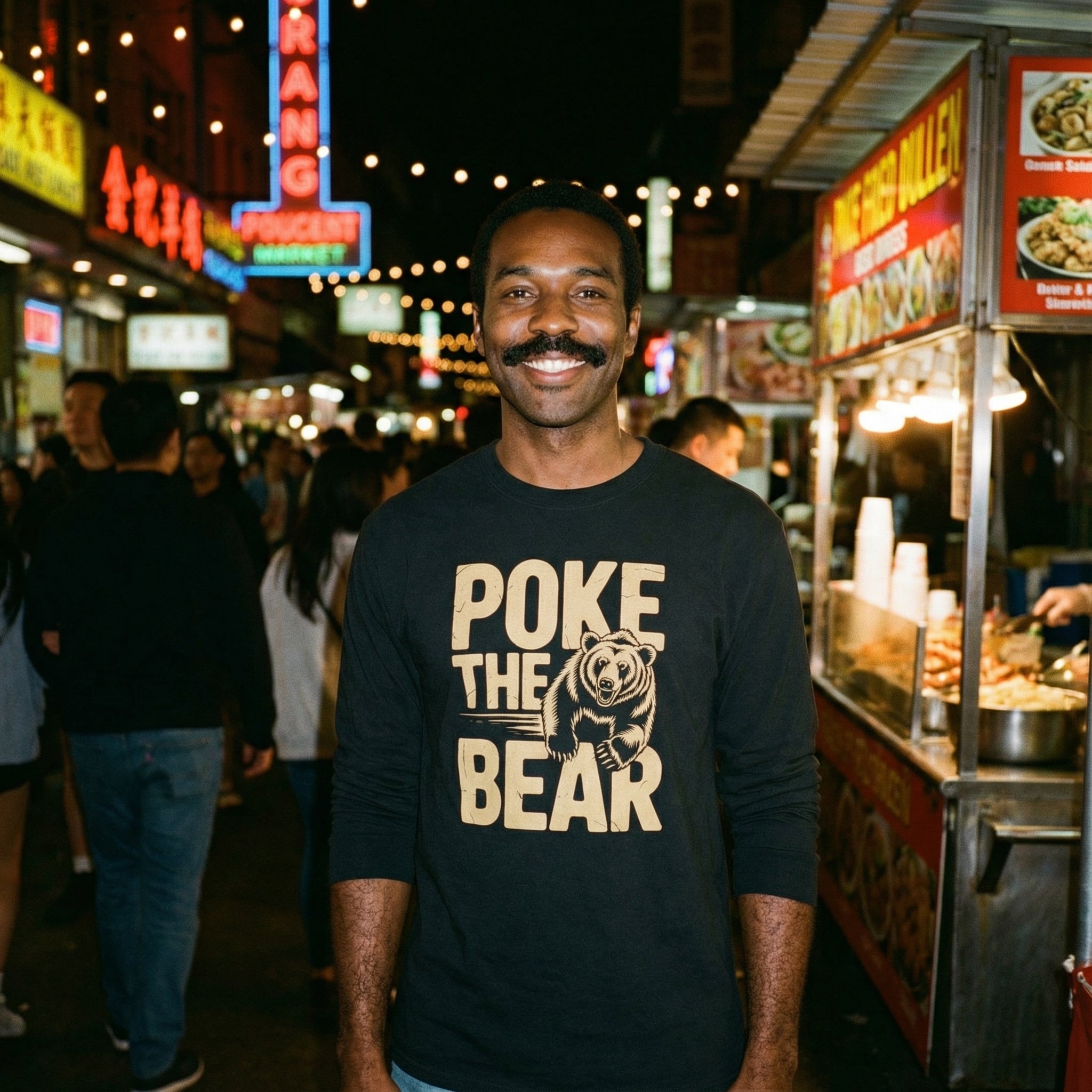 Poke the Bear Long-Sleeve T-Shirt #color_Black