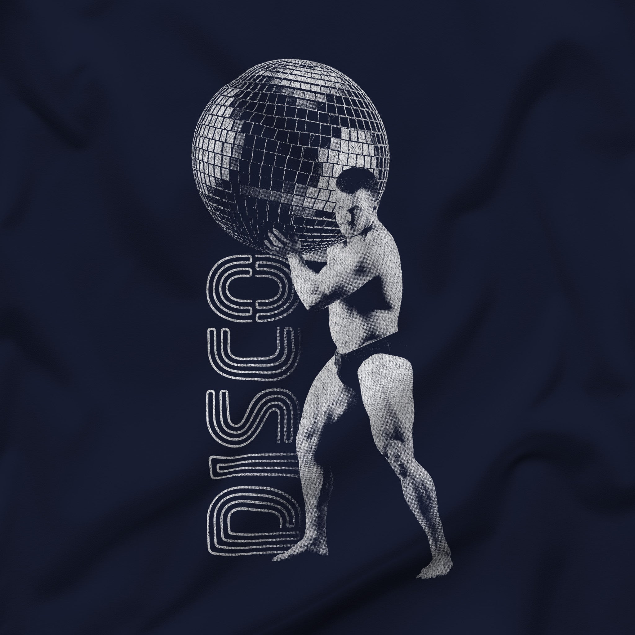 "Disco Strong: Unleash Your Inner Groove" Sweatshirt - Hunky Tops #color_Navy