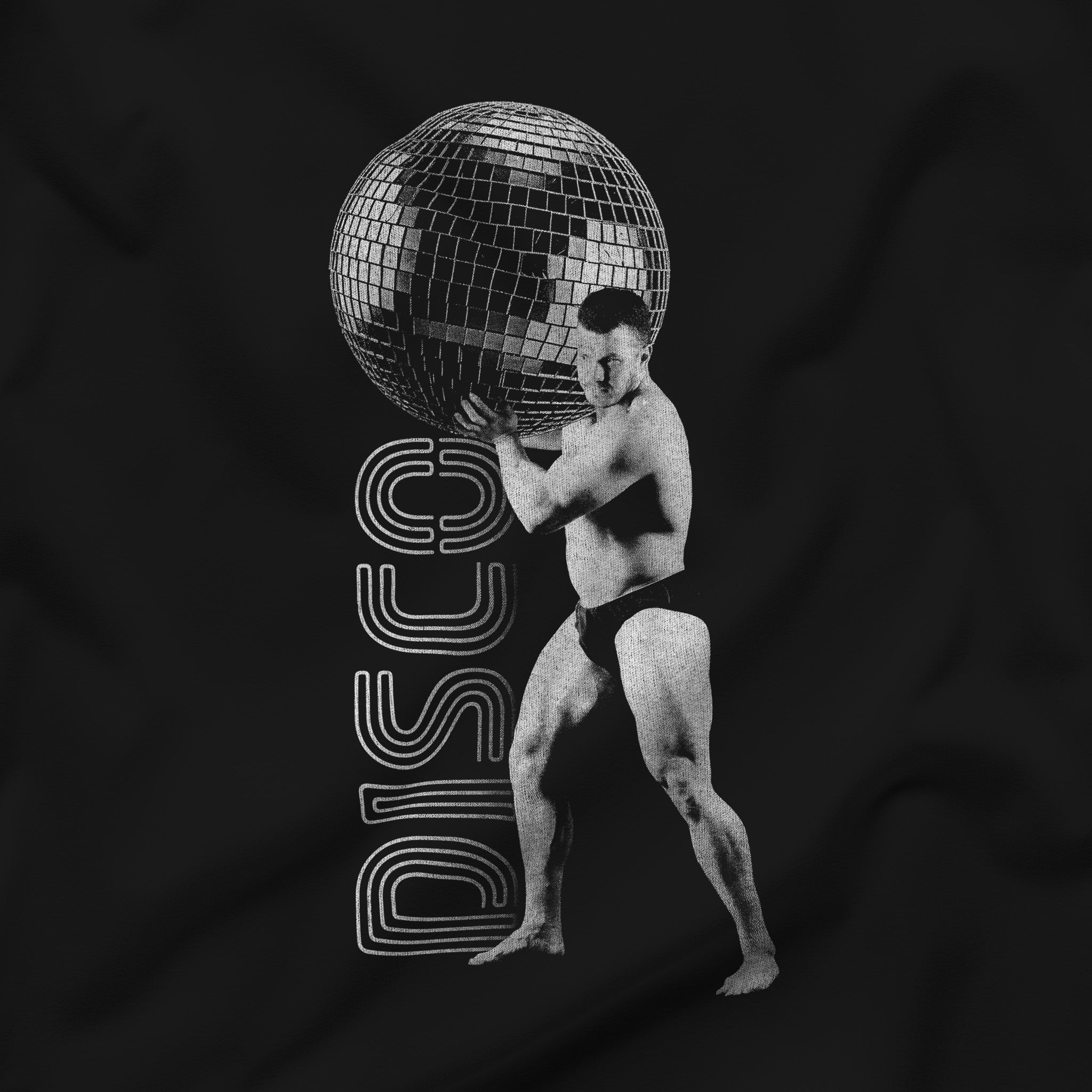 "Disco Strong: Unleash Your Inner Groove" Sweatshirt - Hunky Tops #color_Black