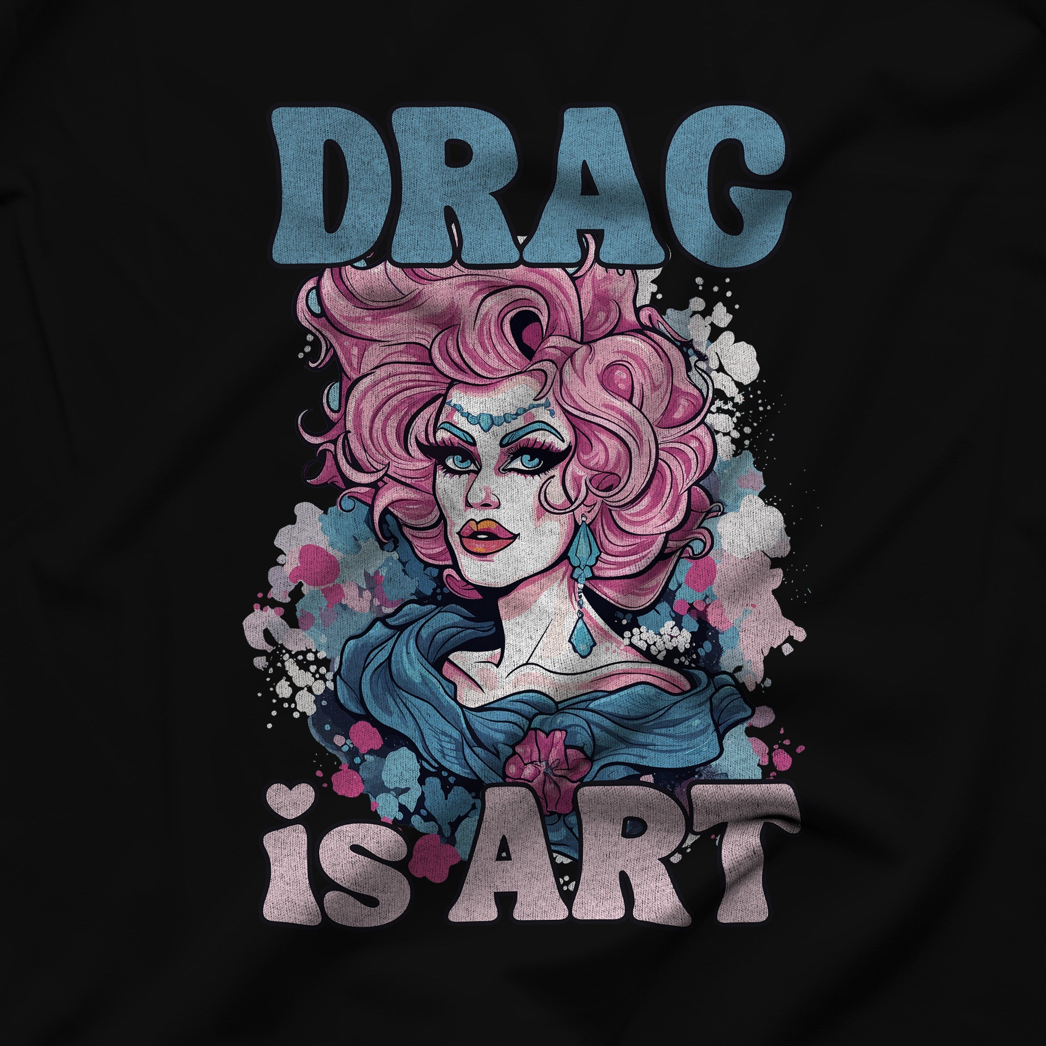 Drag is ART - Protest the Drag Ban T-Shirt - Hunky Tops #color_Black