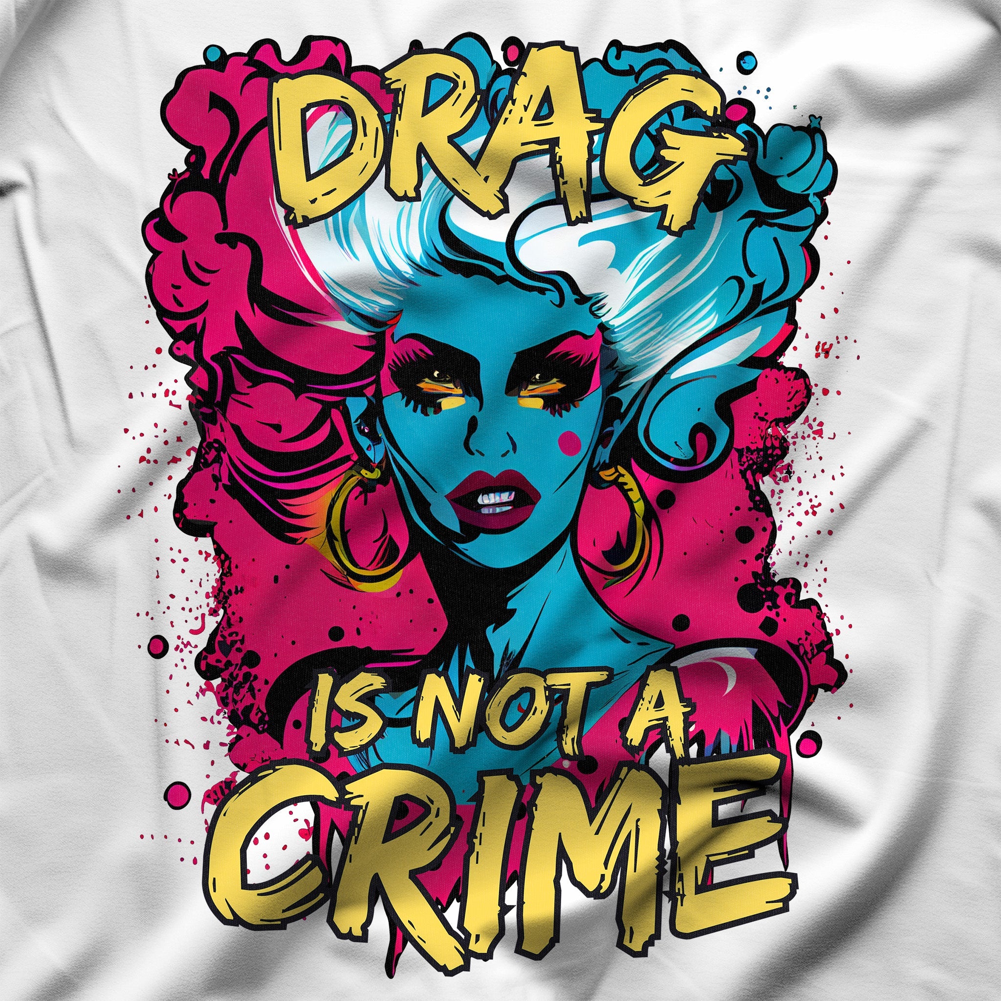 "Drag is Not a Crime" Tank Top - Hunky Tops #color_White