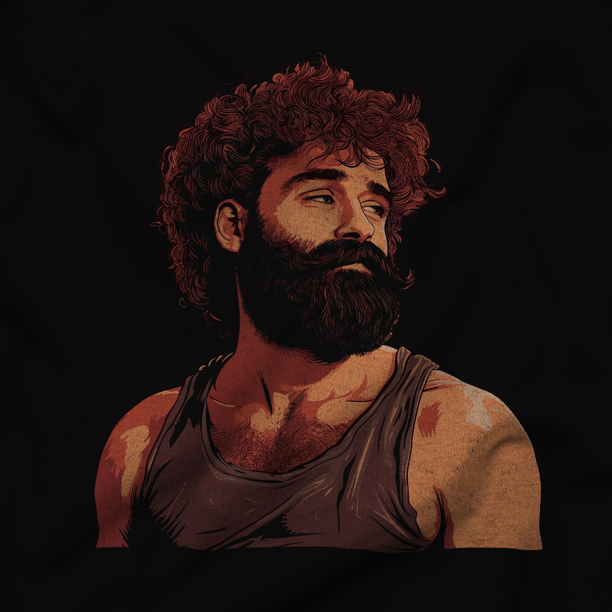 "Dreamy Bear" Gay Bear Tank Top - Hunky Tops #color_Black