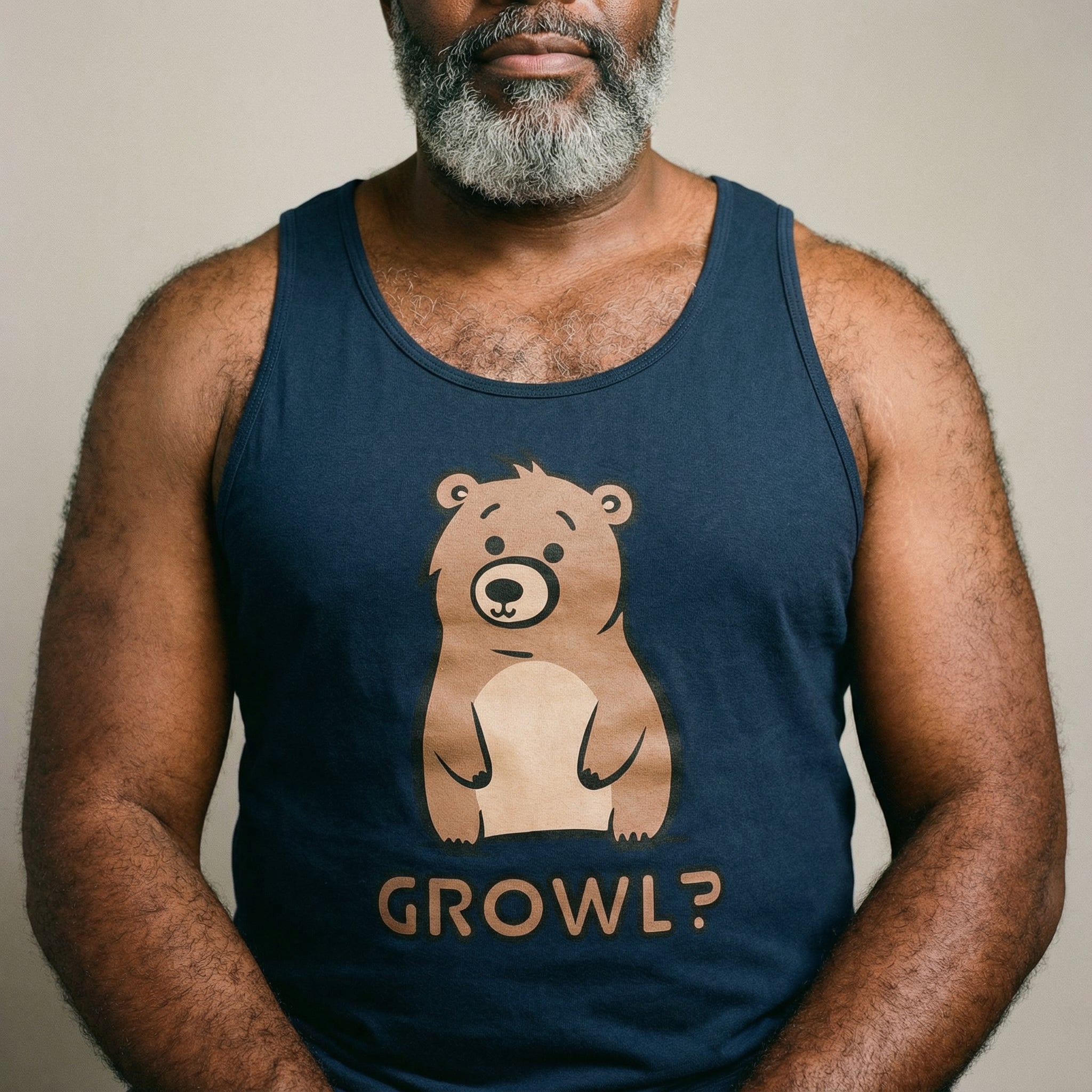 Growl Bear Tank Top #color_Navy