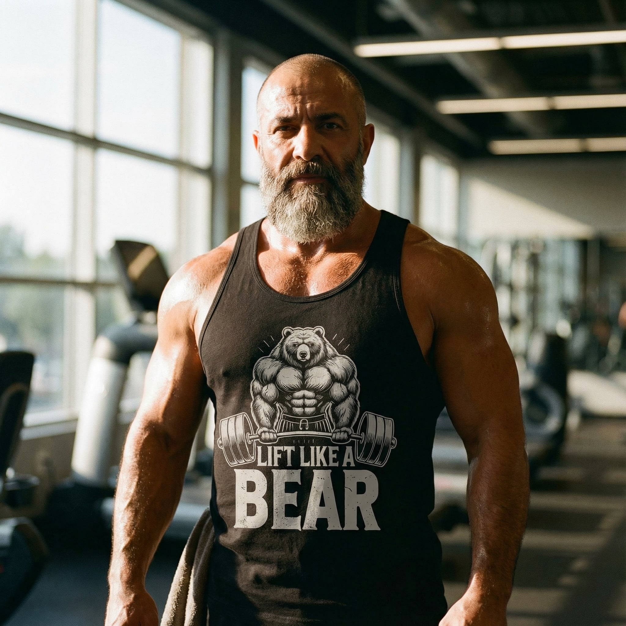 Lift Like a Bear Tank Top #color_Black