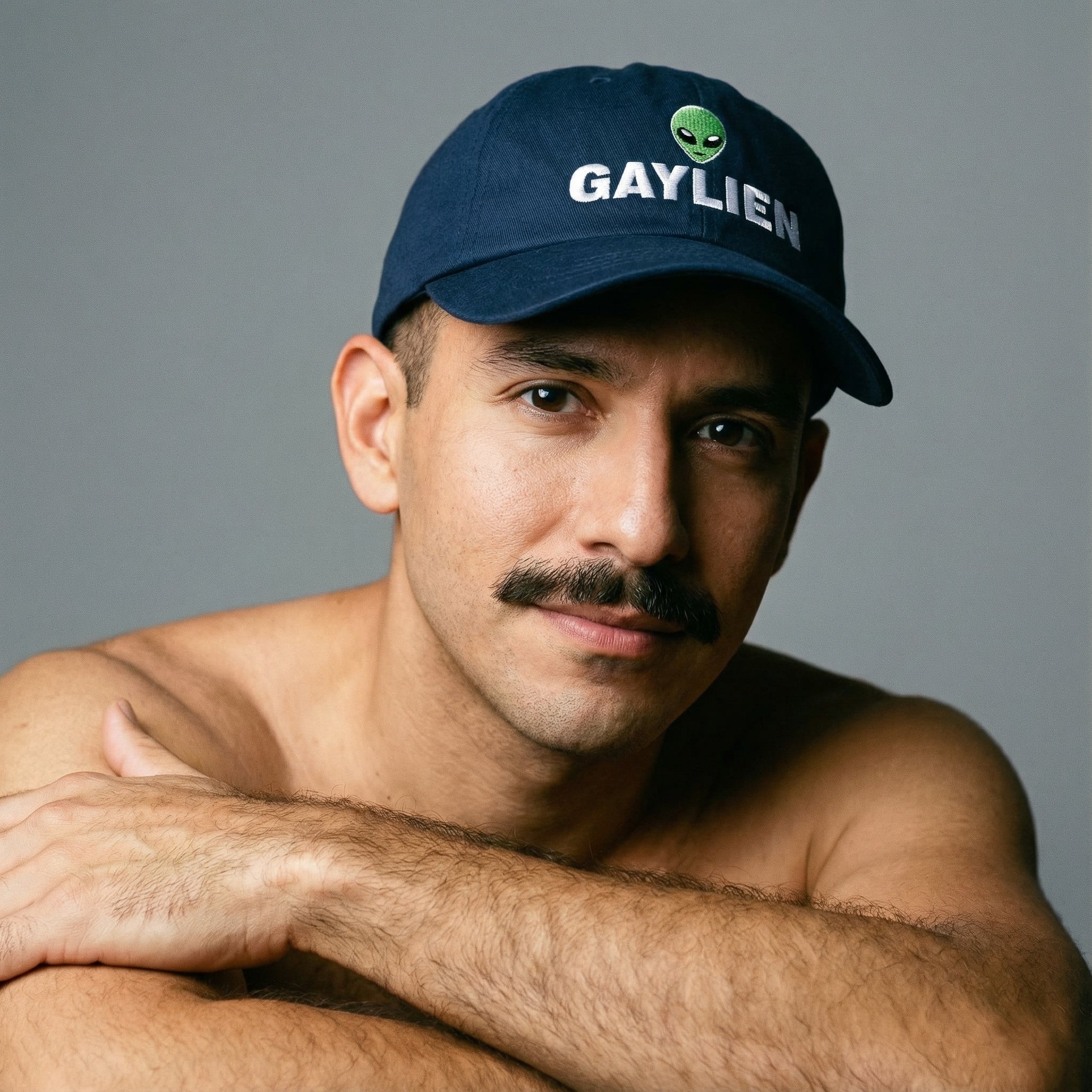 Gaylien Embroidered Dad Cap #color_Navy