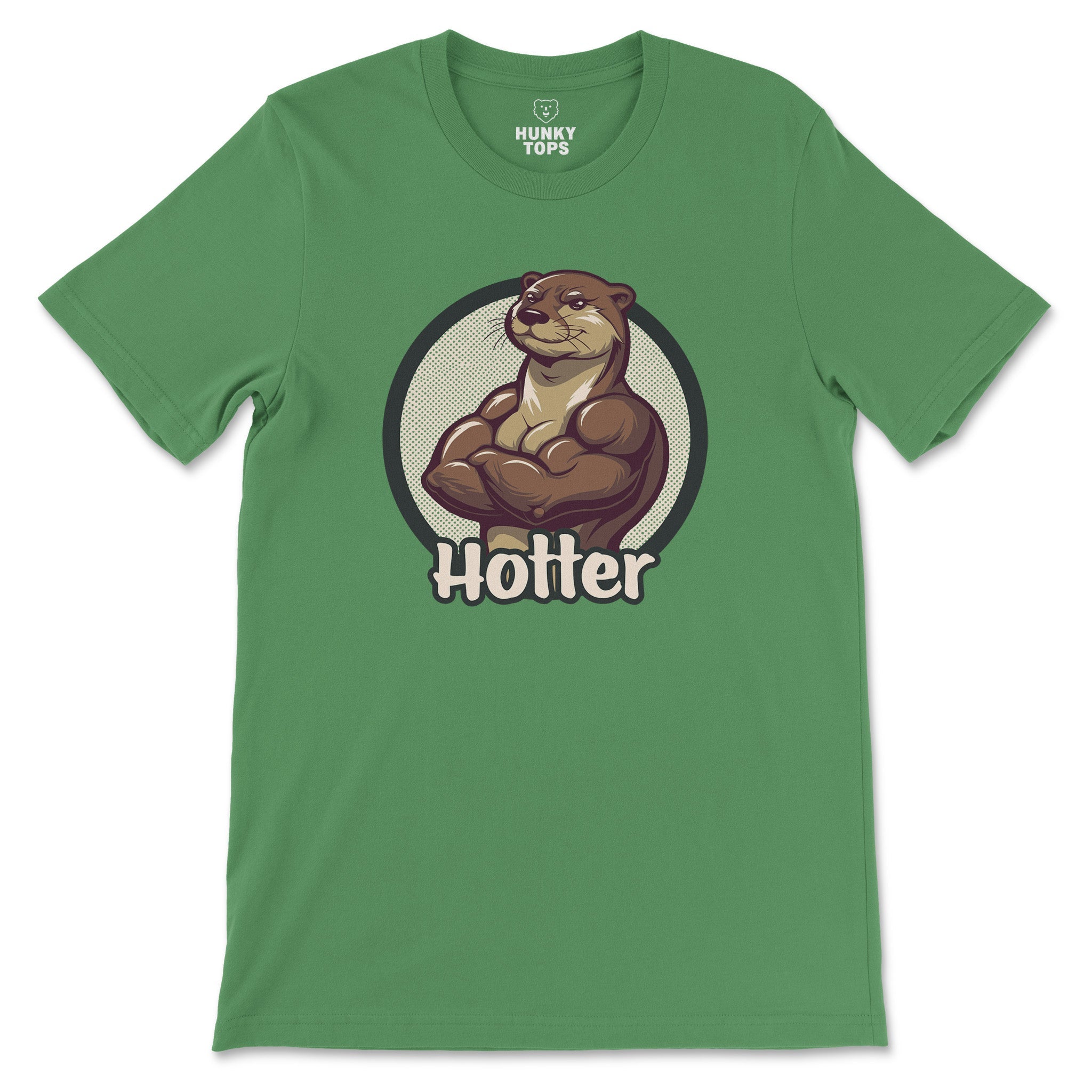 Hotter Muscular Otter T - Shirt - Hunky Tops #color_Leaf