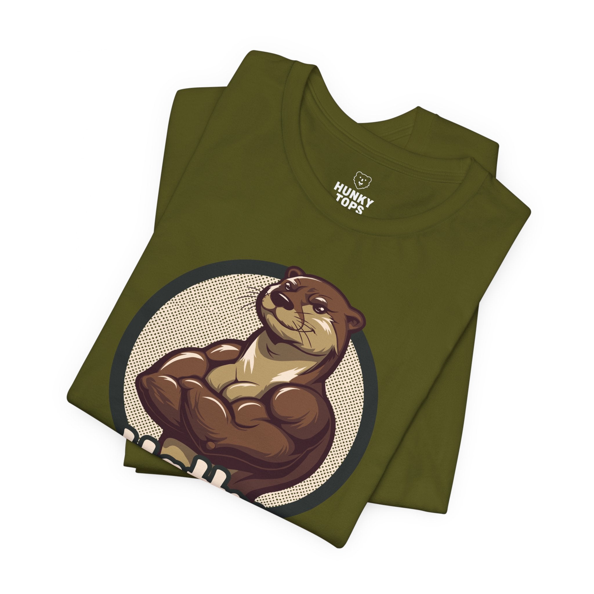 Hotter Muscular Otter T - Shirt - Hunky Tops #color_Olive