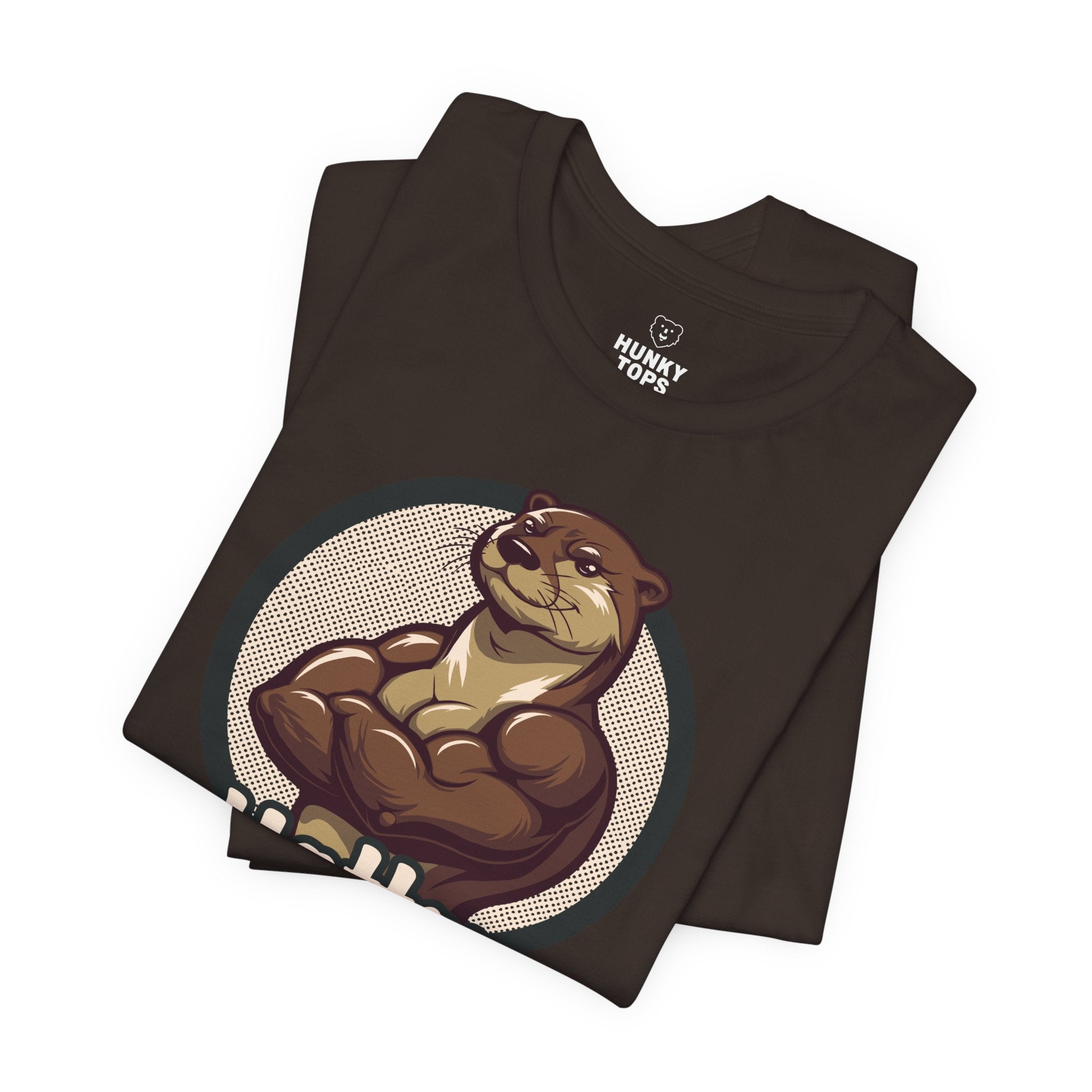 Hotter Muscular Otter T - Shirt - Hunky Tops #color_Brown