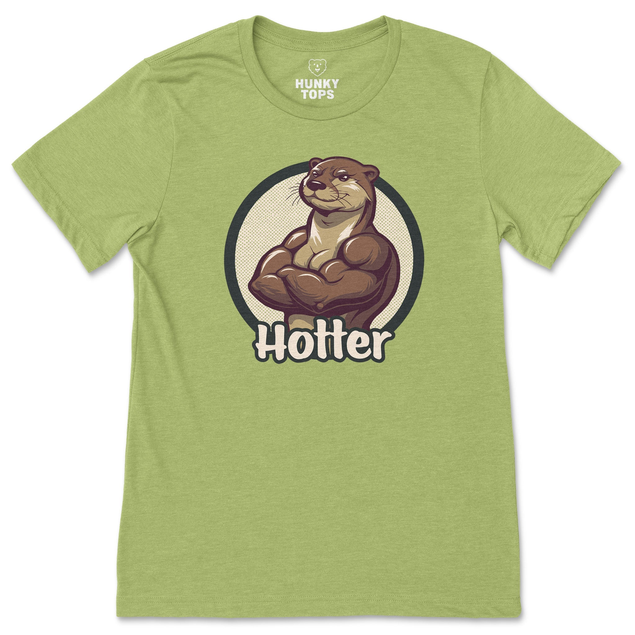 Hotter Muscular Otter T - Shirt - Hunky Tops #color_Heather Green