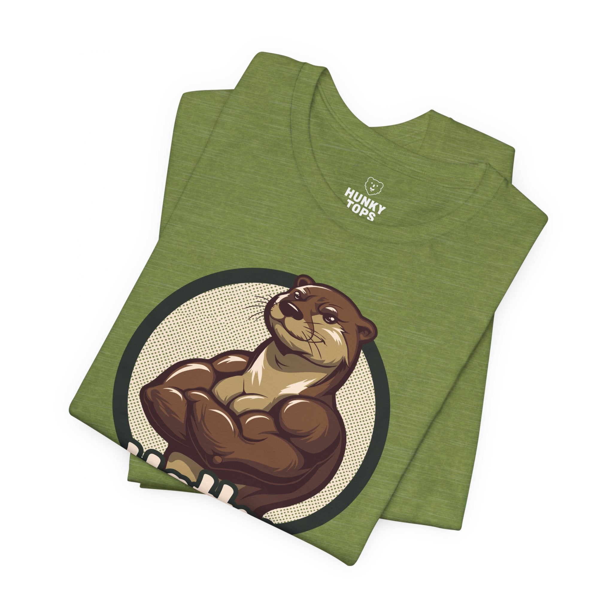 Hotter Muscular Otter T - Shirt - Hunky Tops #color_Heather Green