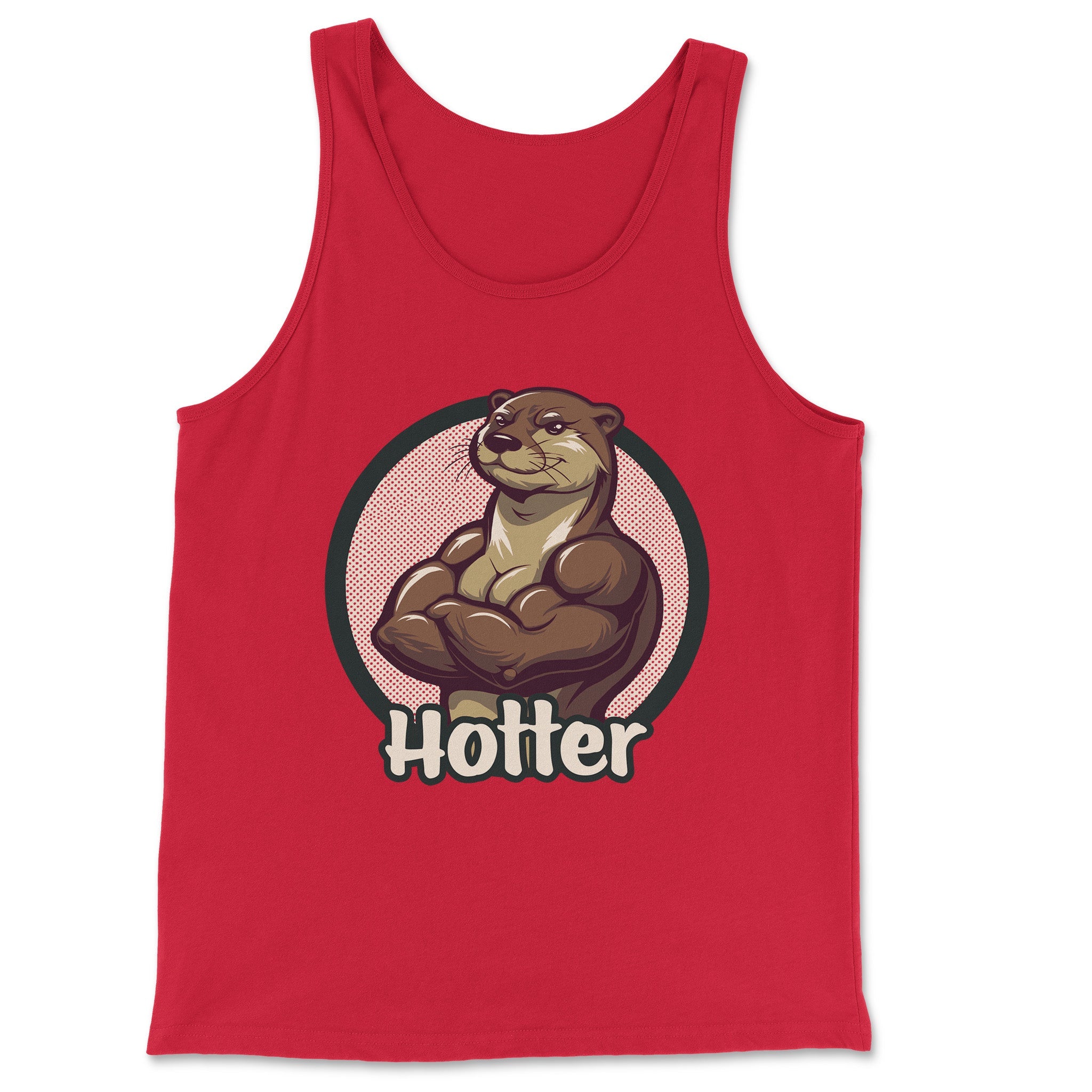 Hotter Muscular Otter Tank Top - Hunky Tops #color_Red