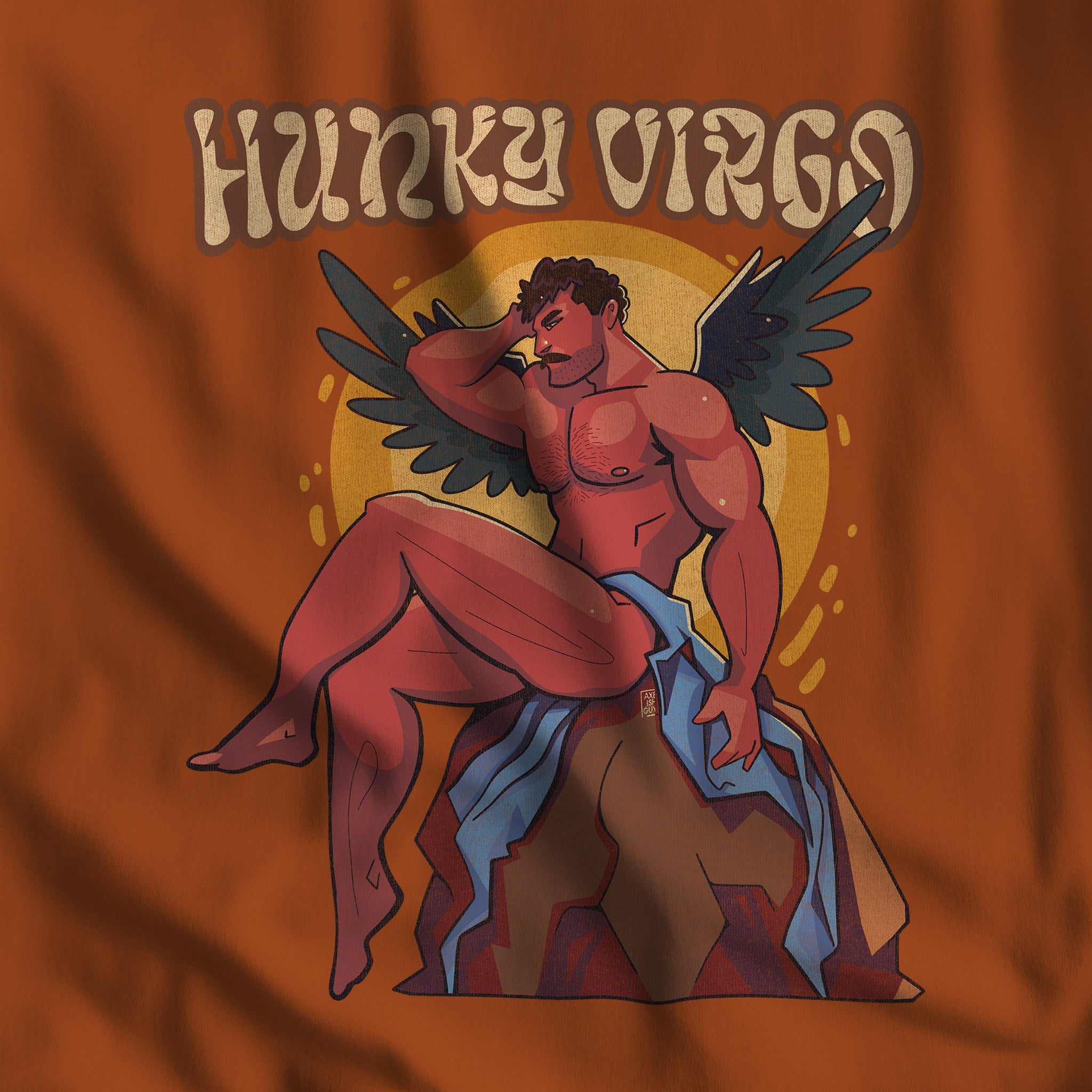 HUNKY VIRGO Zodiac T - Shirt by Axeish Guy - Hunky Tops #color_Autumn