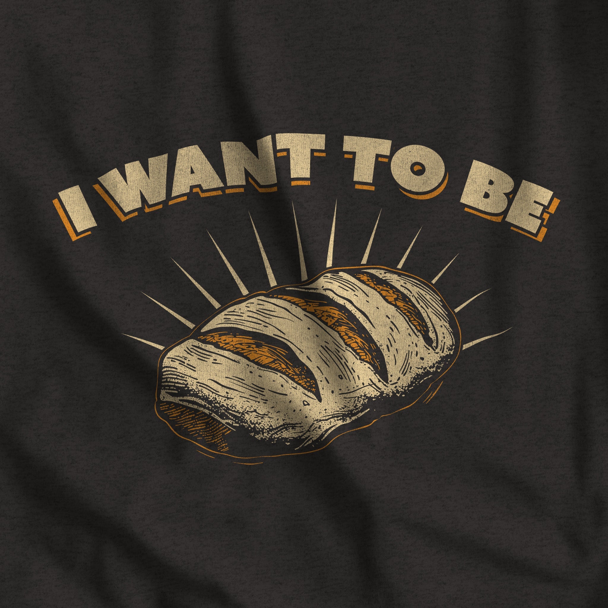 I WANT TO BE BREAD Tank Top - Hunky Tops #color_Charcoal Black TriBlend