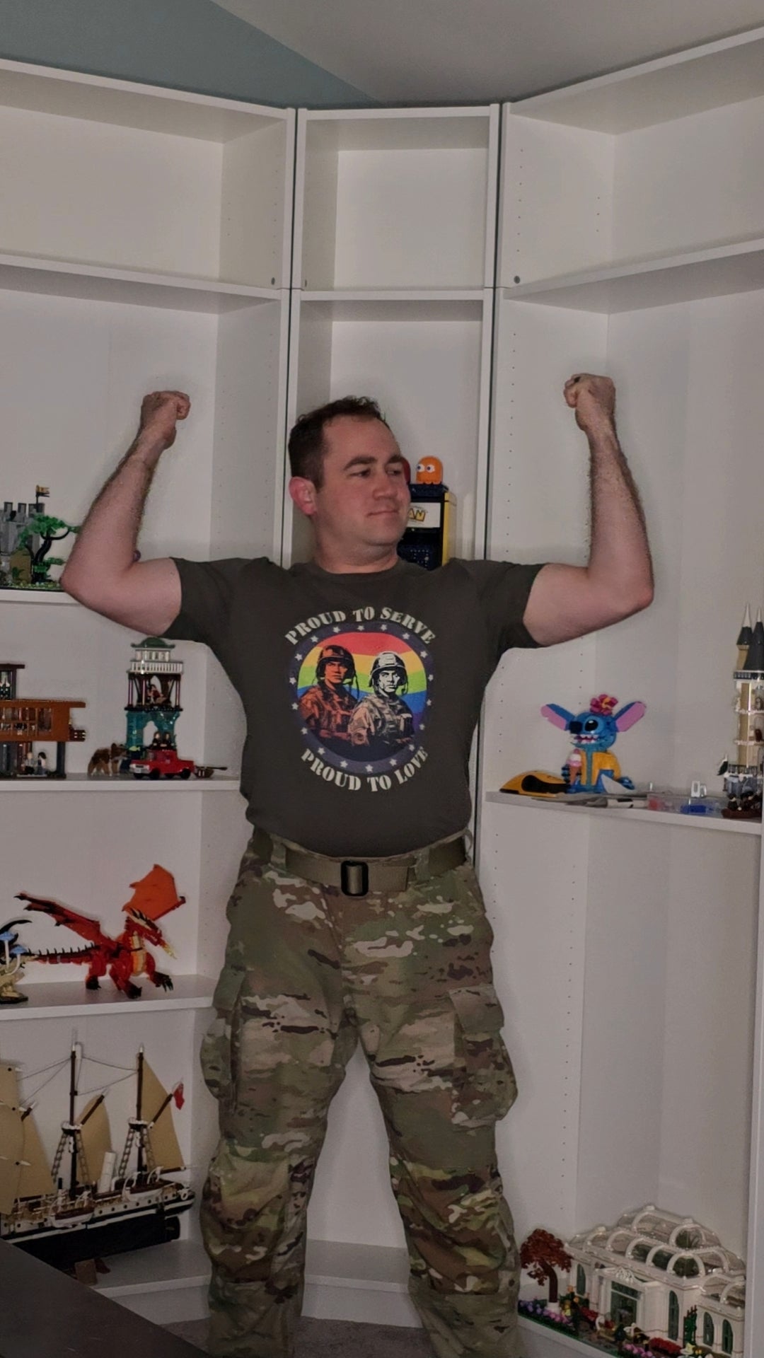 Lucasana_13 wearing the "Proud to Serve, Proud to Love" Commemorative Soldiers T-Shirt
