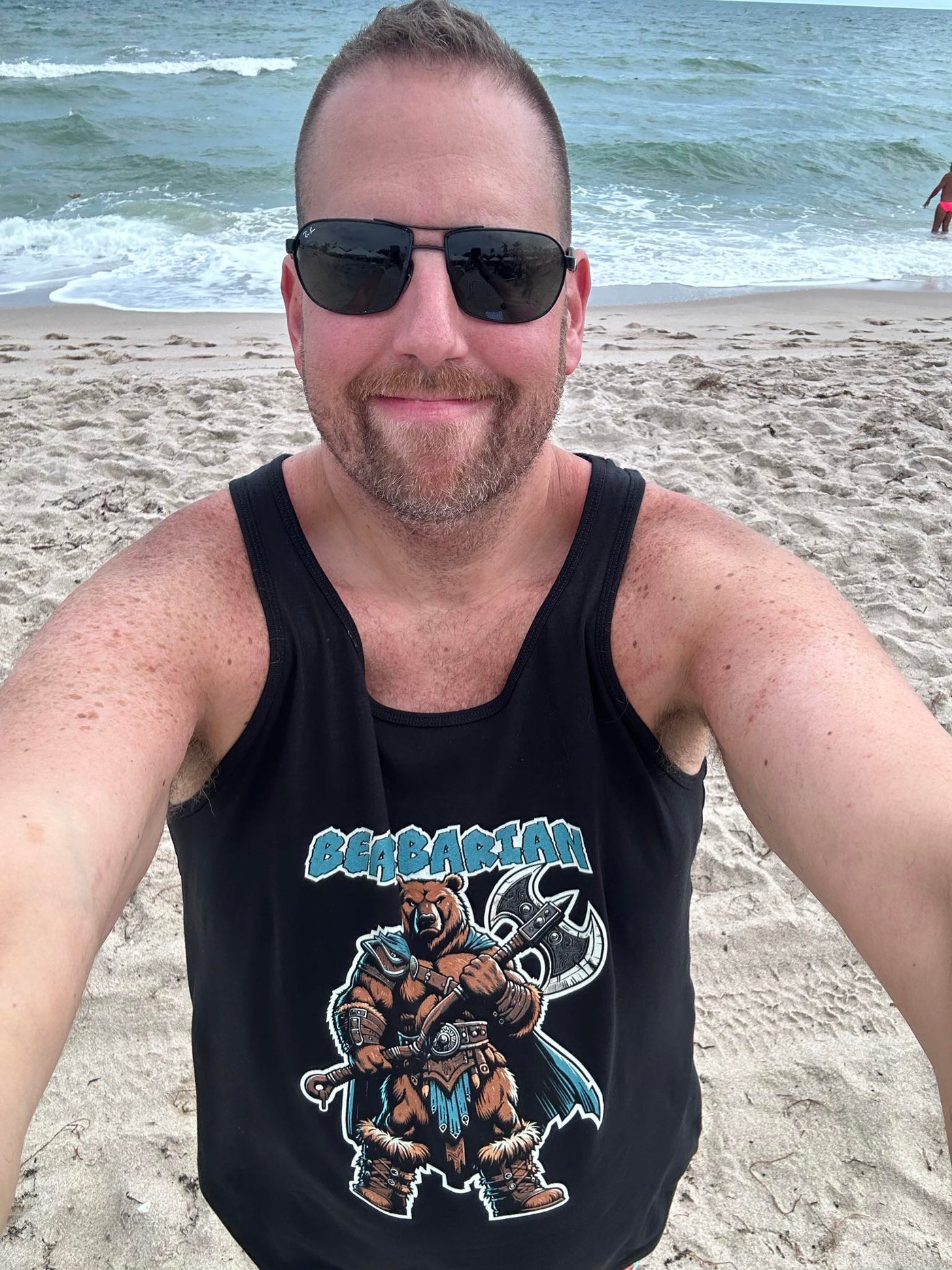 justintimes wearing the Bearbarian Warrior Tank Top