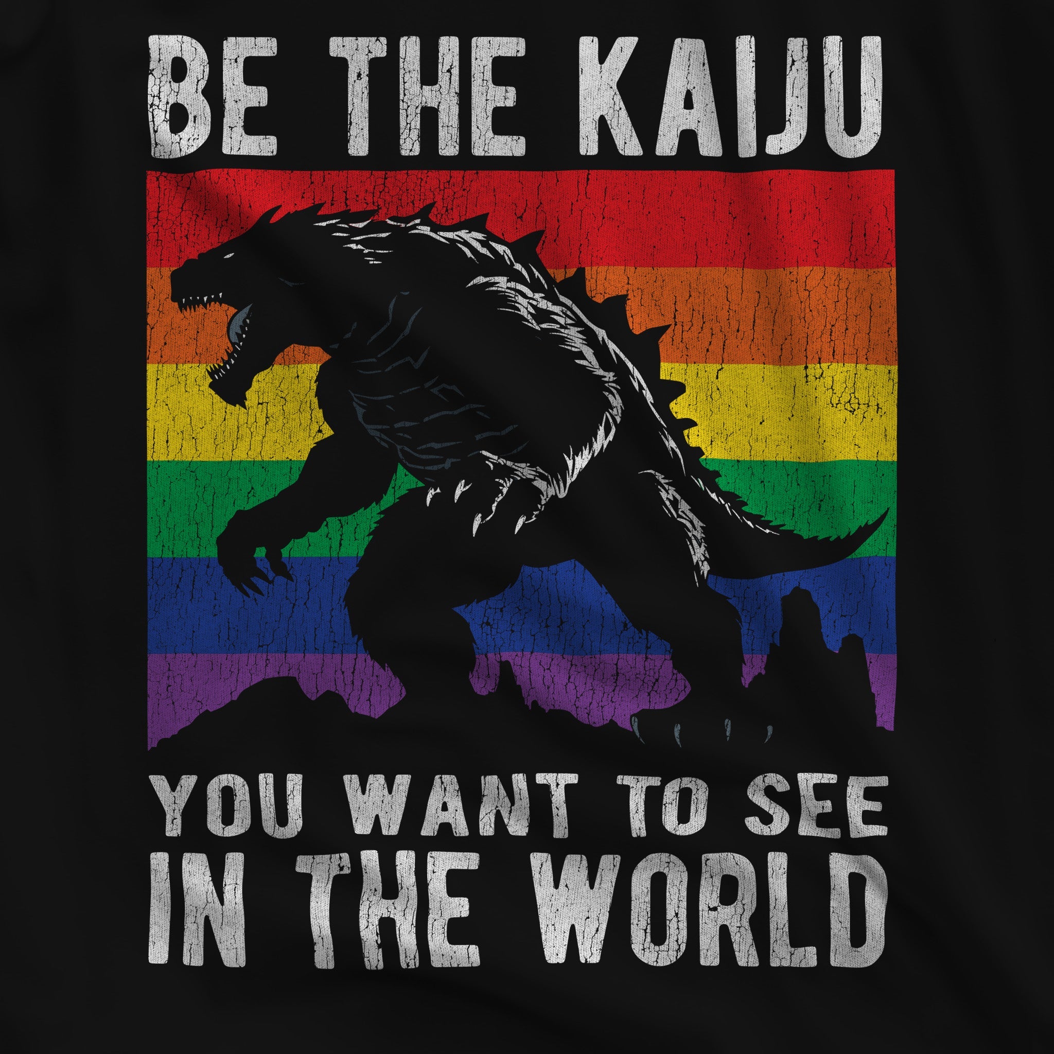 Kaiju Pride Tank – Make Mighty Moves - Hunky Tops #color_Black