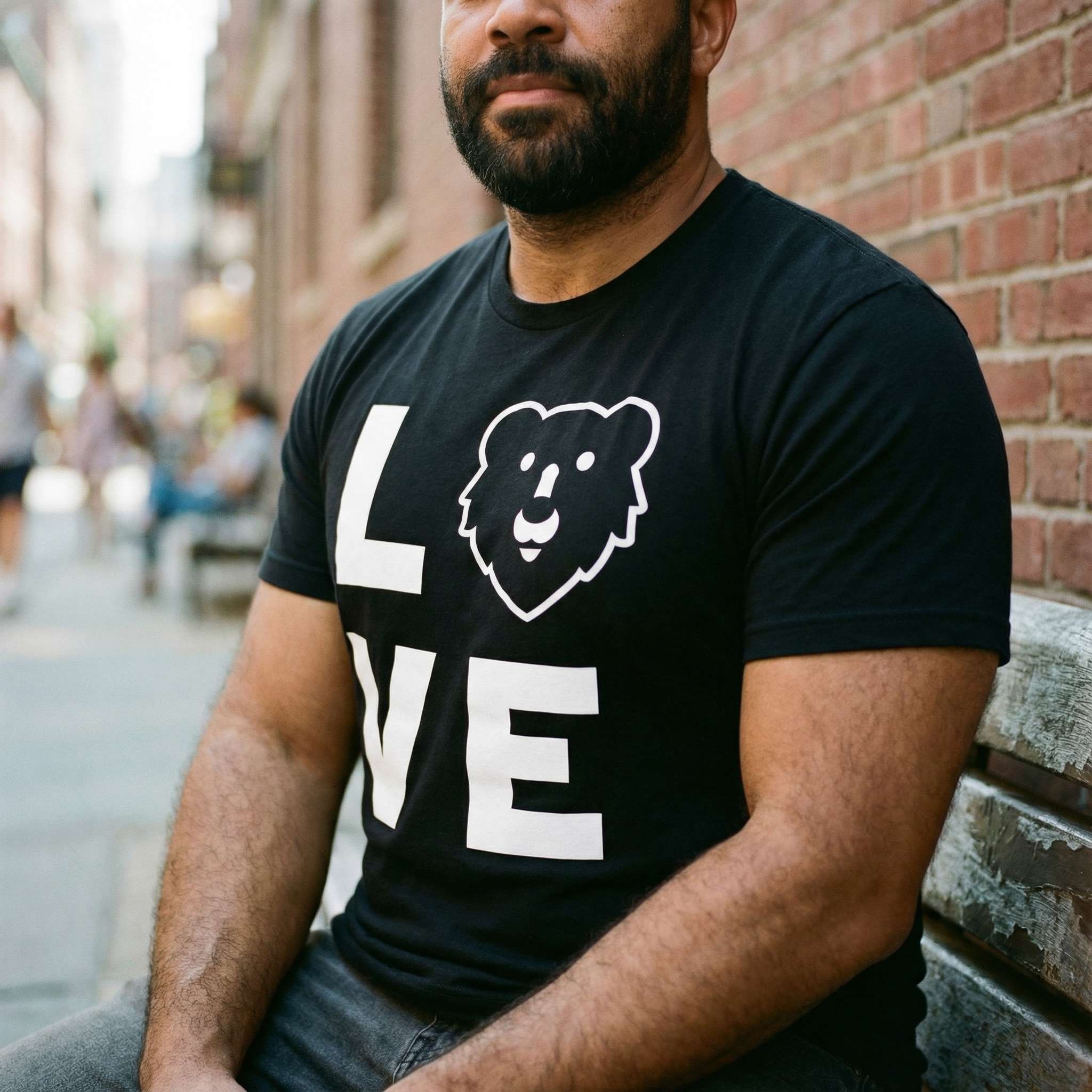 Love Hunky Tops Logo T-Shirt - Hunky Tops #color_Black