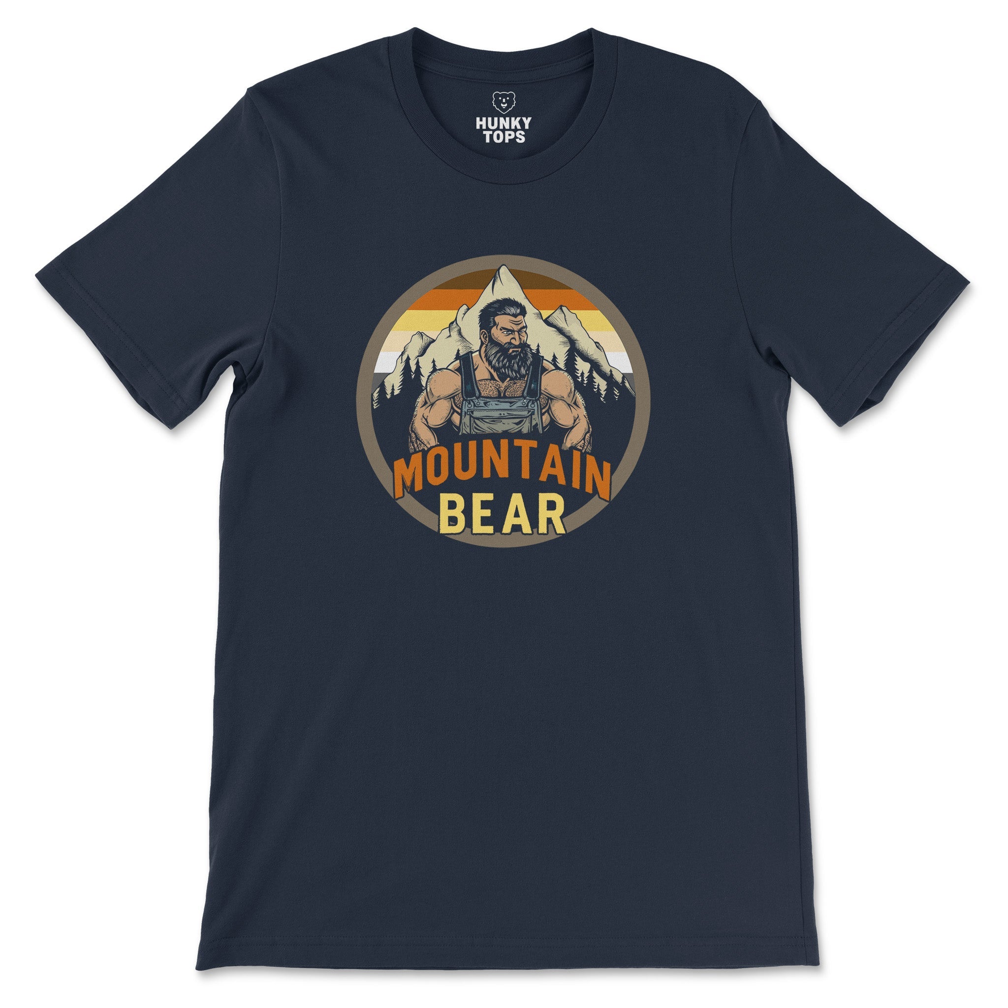 Mountain Bear Trekker Tee – Explore with Pride - Hunky Tops #color_Navy