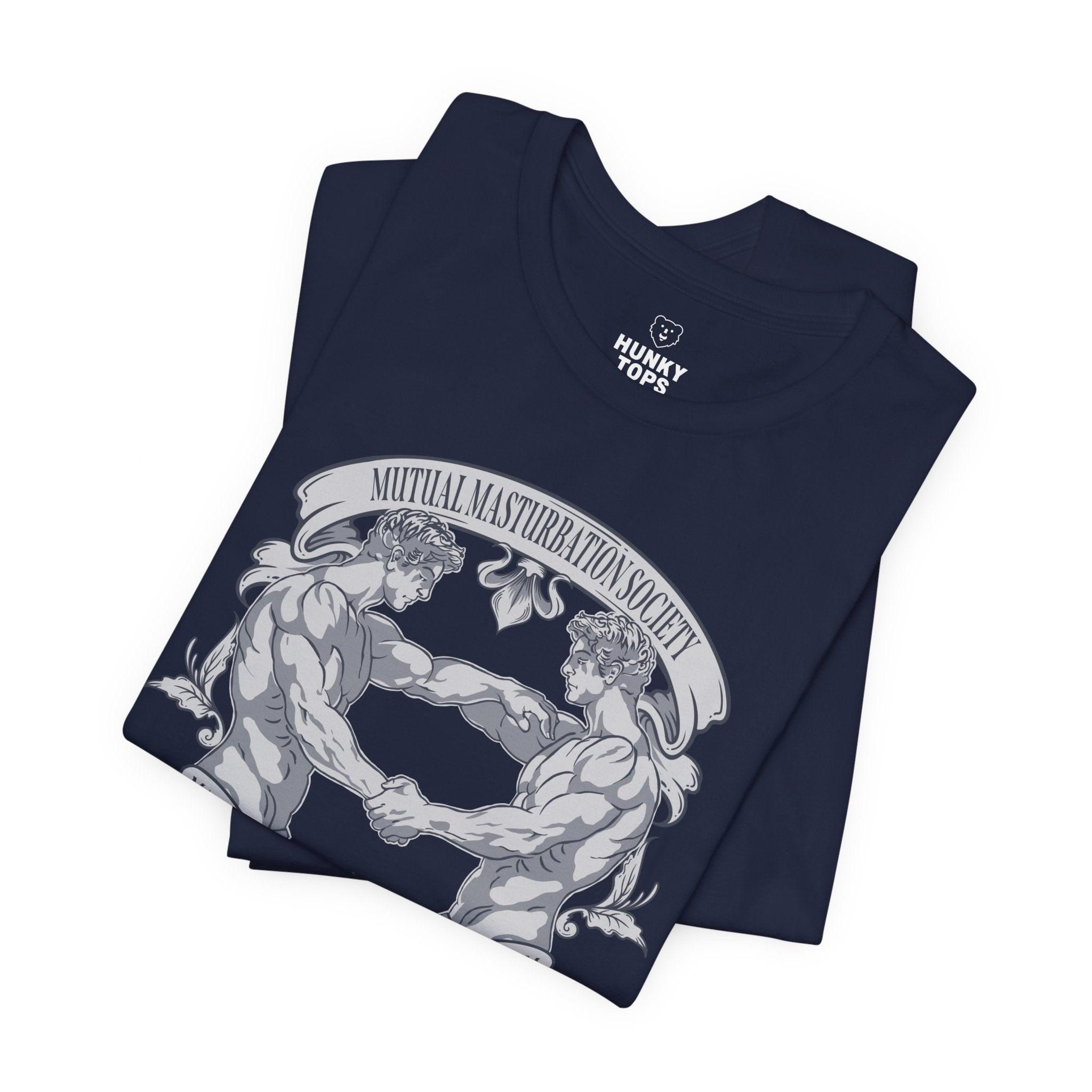 Mutual Masturbation Society T-Shirt - Hunky Tops #color_Navy