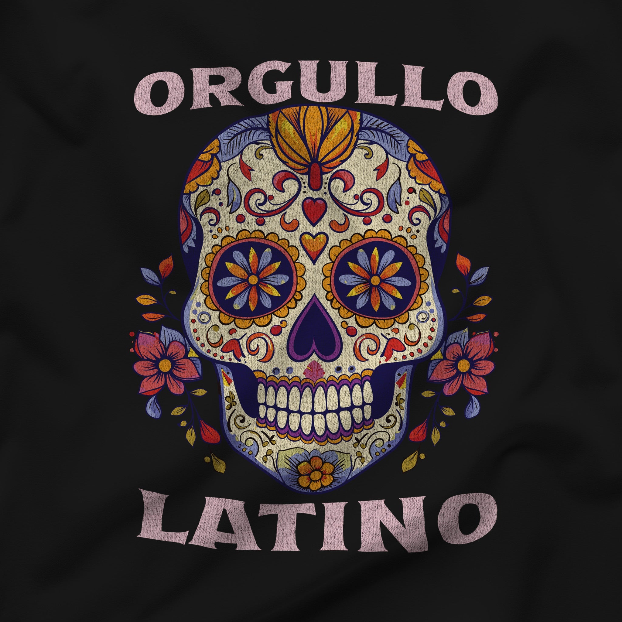 "Orgullo Latino" Sweatshirt - Hunky Tops #color_Black